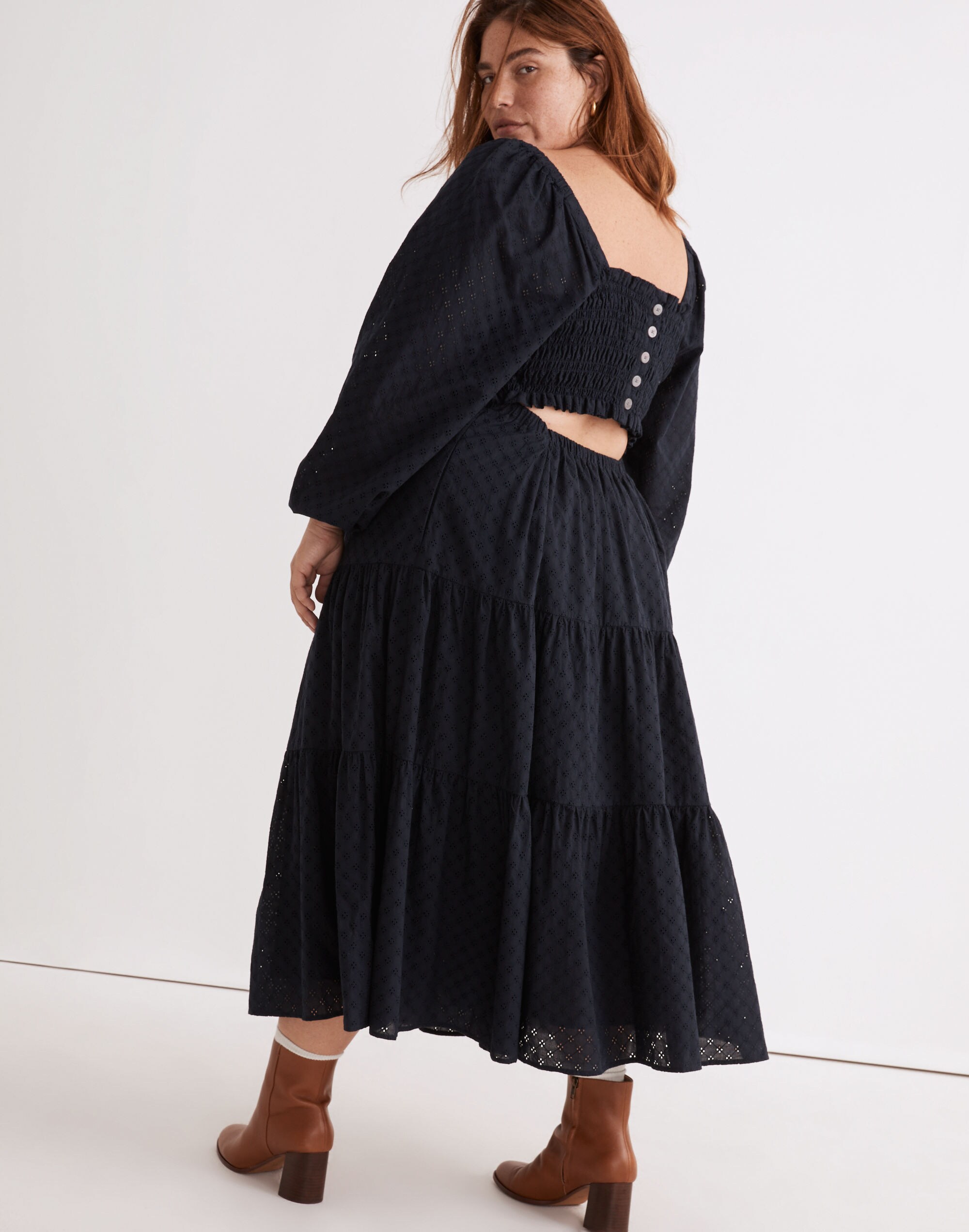 Plus Lucie Cutout-Back Midi Dress