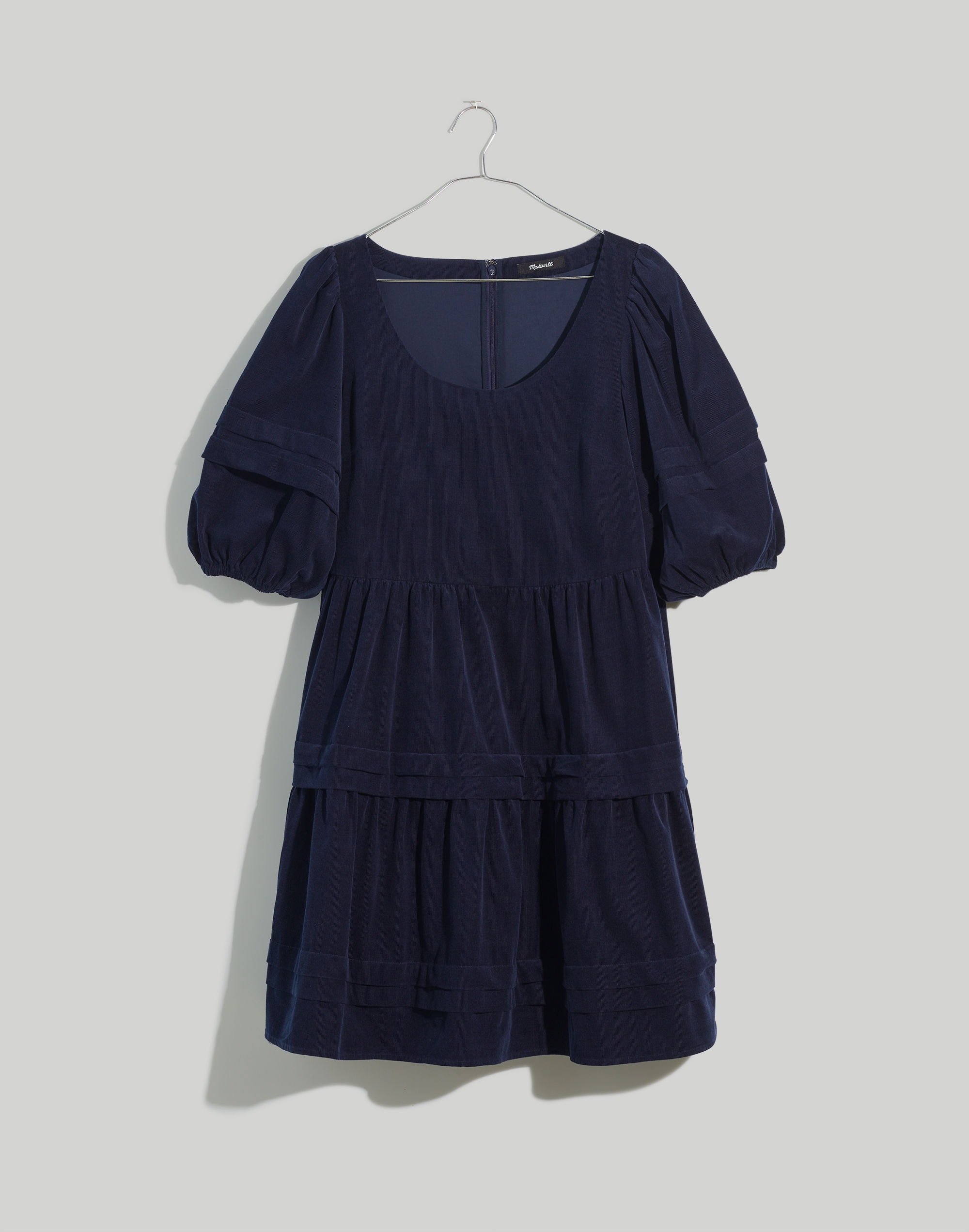 Plus Corduroy Tiered Mini Dress