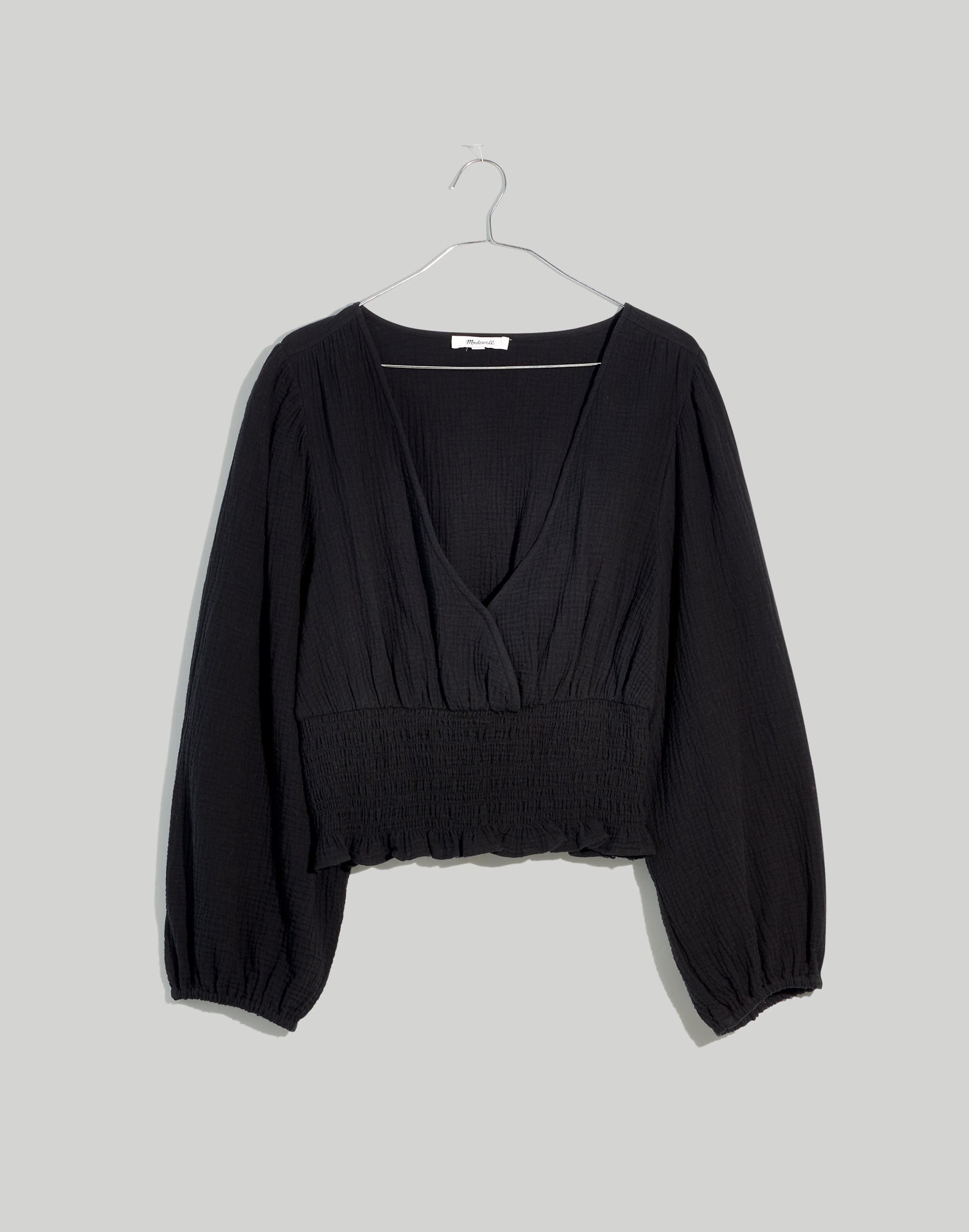 plus lightspun julianne smocked-waist top