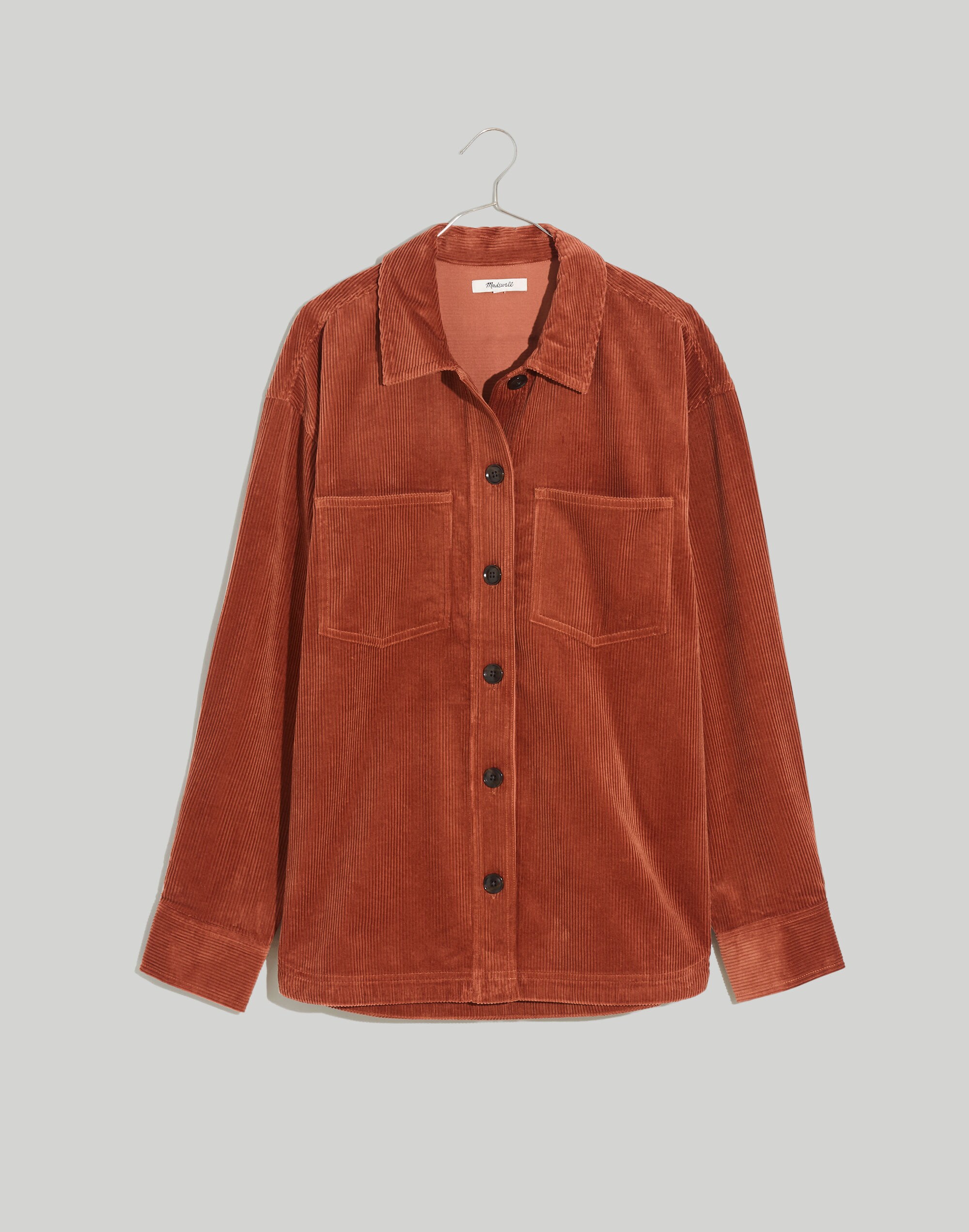 Plus Corduroy Kentwood Oversized Shirt-Jacket