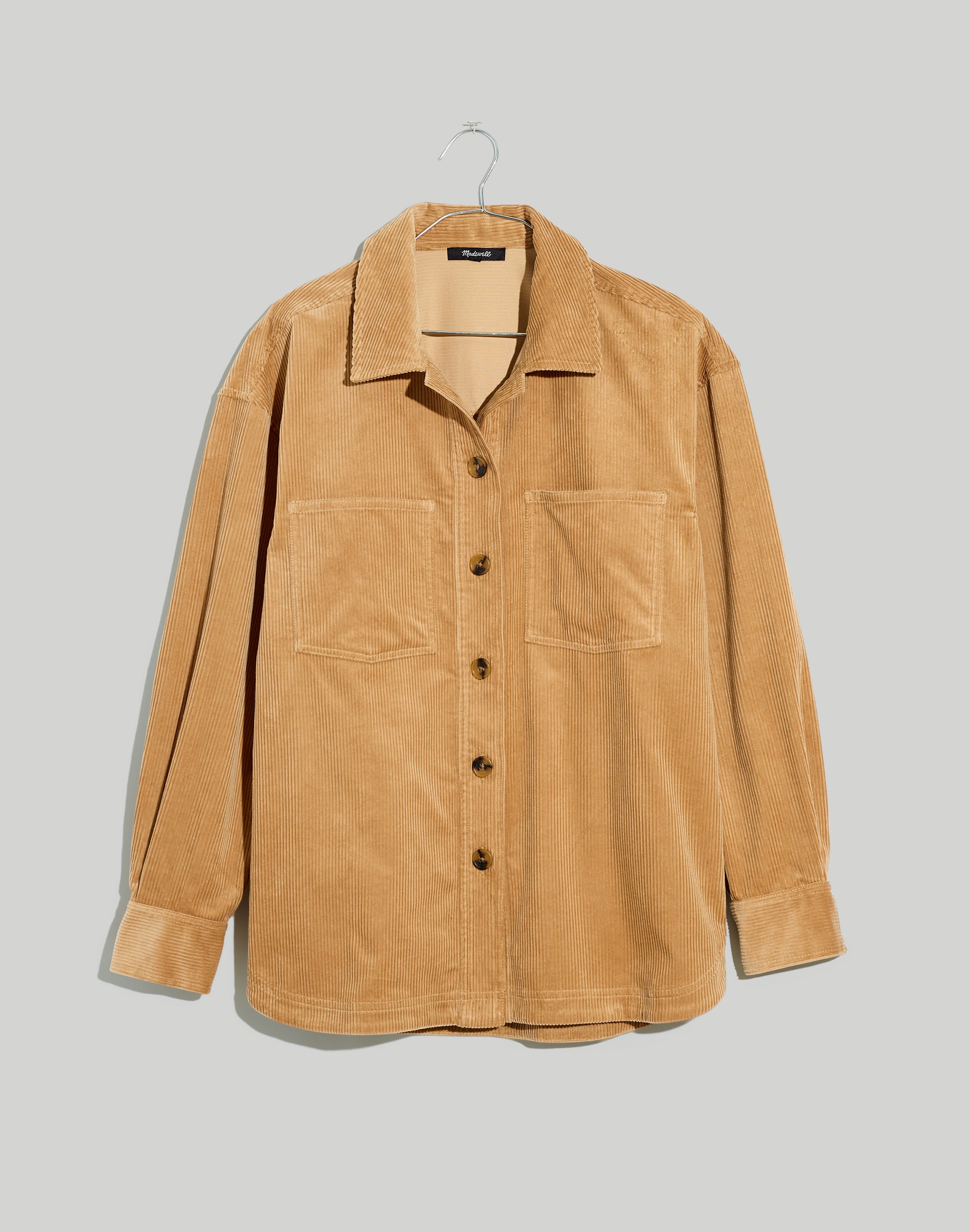 Plus Corduroy Kentwood Oversized Shirt-Jacket