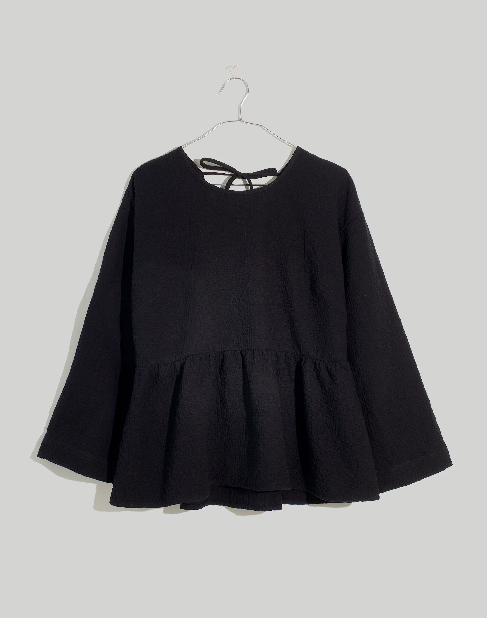 Plus Peplum Open-Back Top