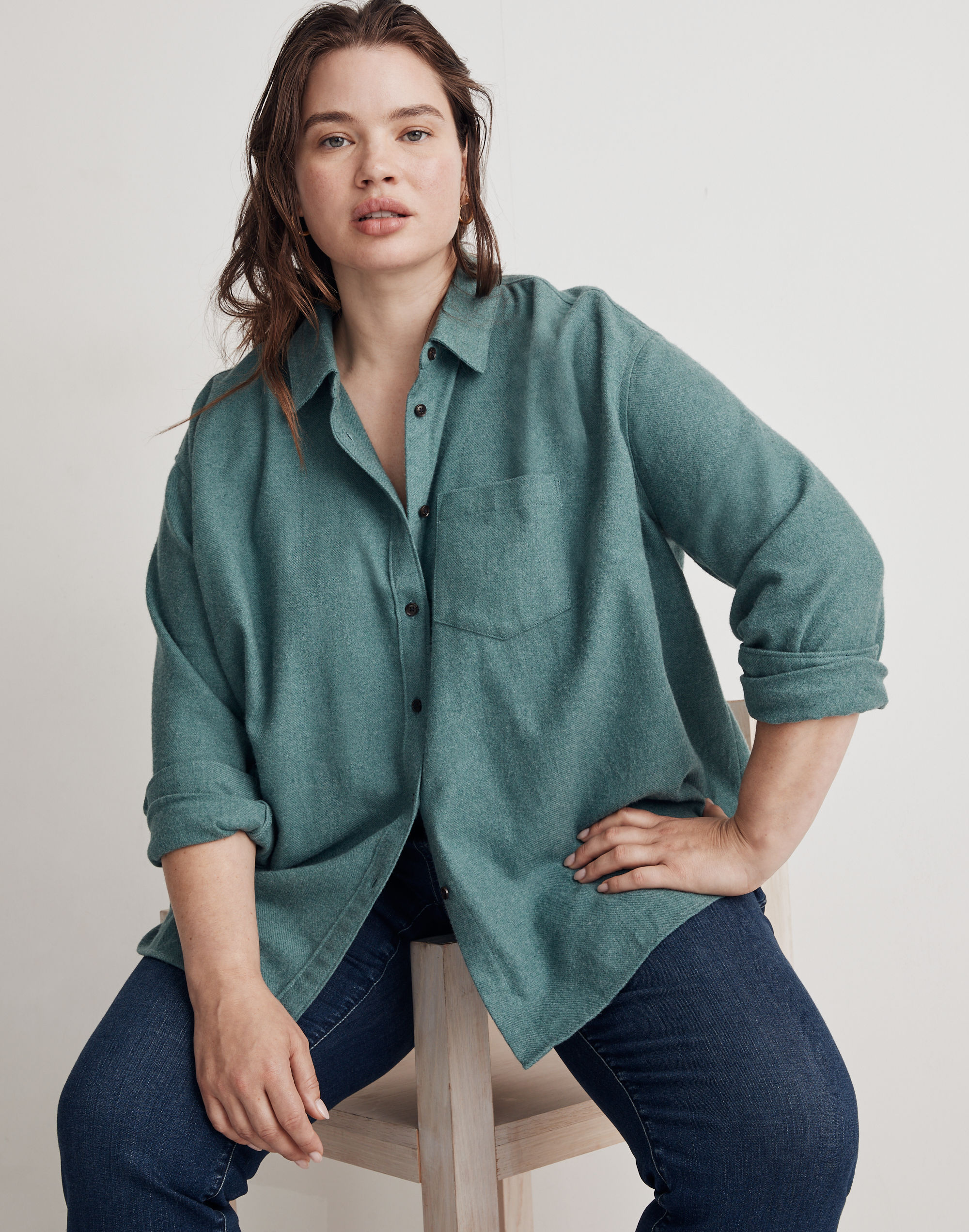 Plus Flannel Kempton Button-Up Shirt