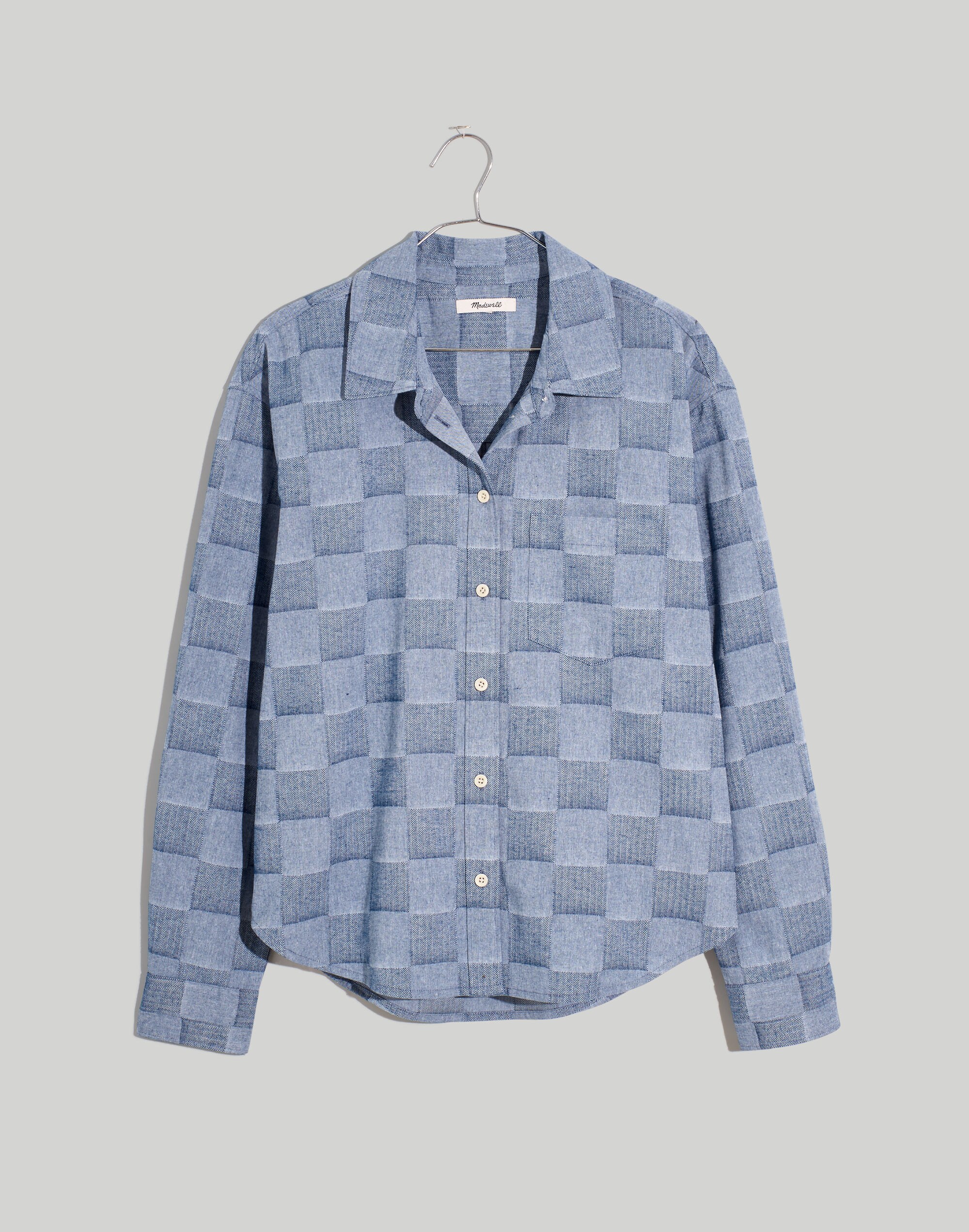 Plus Flannel Kempton Button-Up Shirt in Check