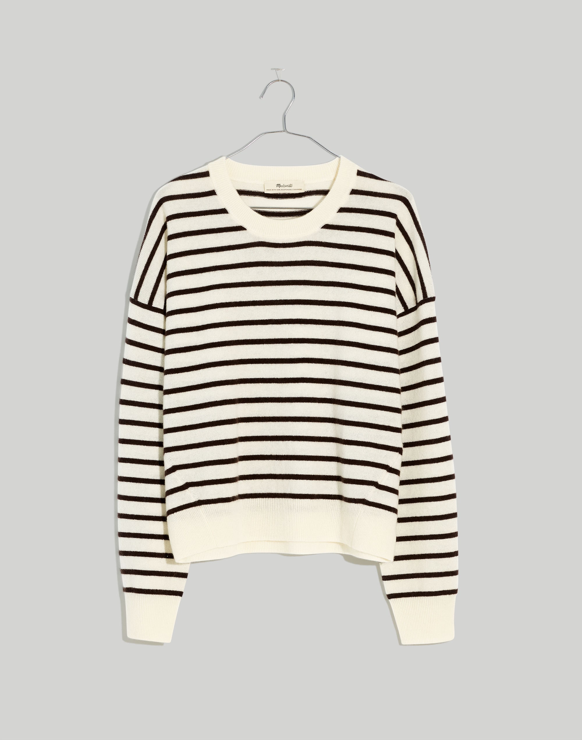(Re)sponsible Cashmere Relaxed Sweater in Stripe