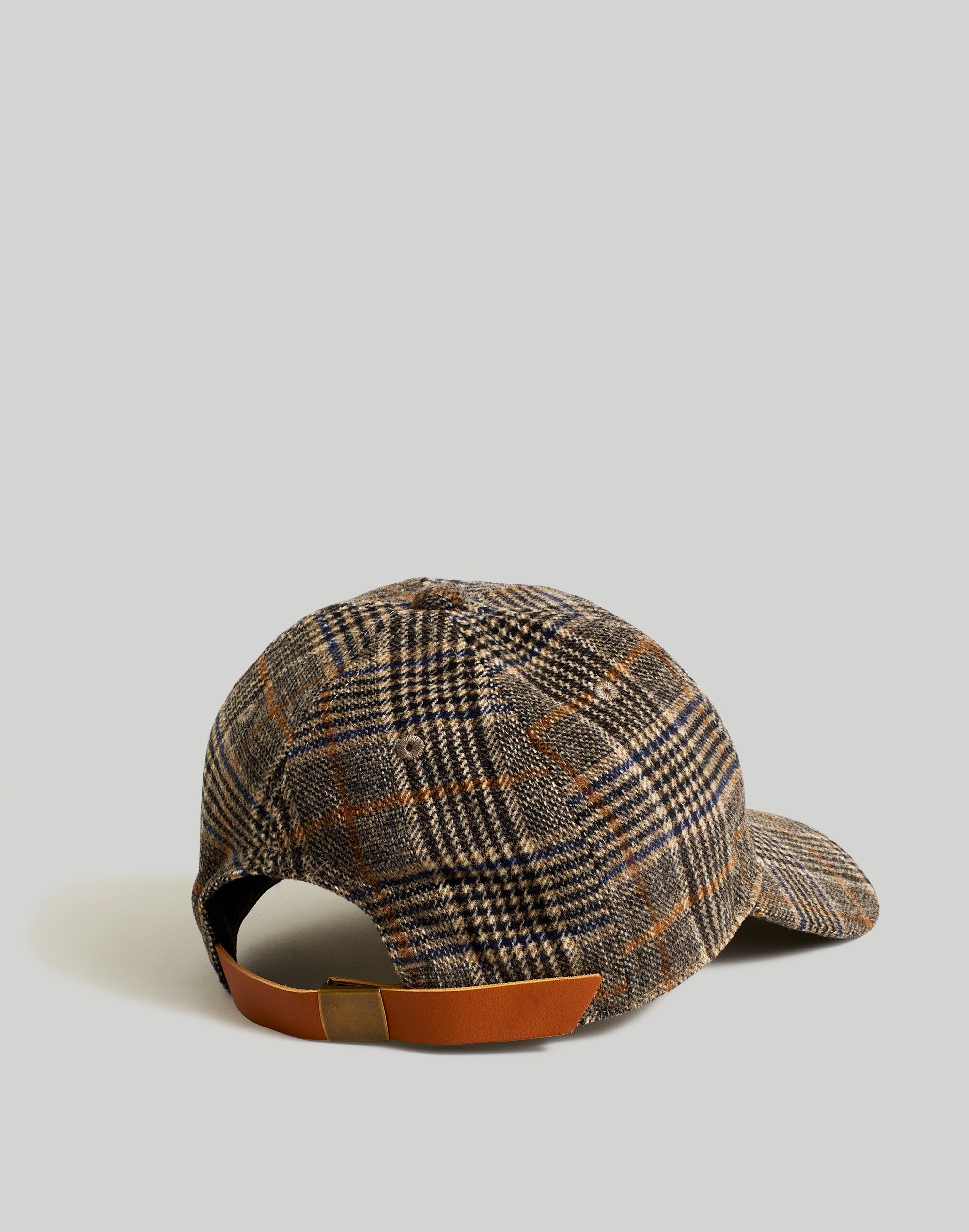 Baseball Cap in Glen Plaid