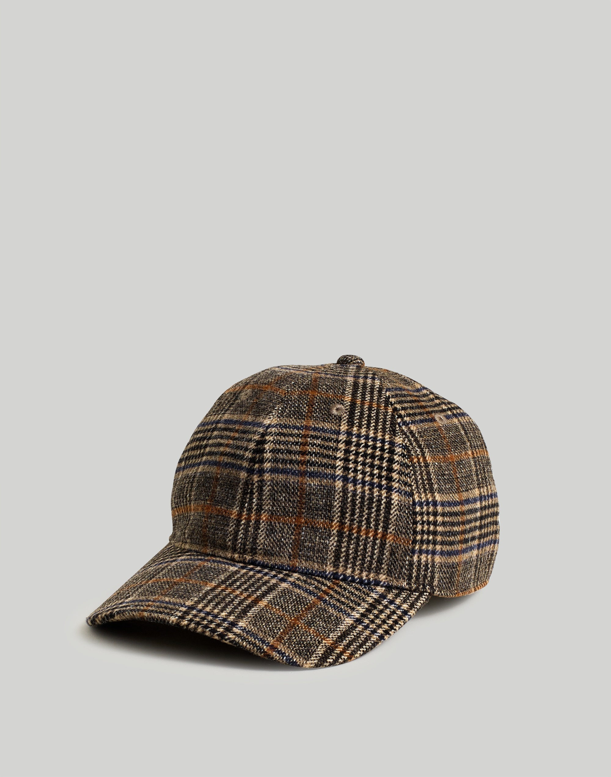 Baseball Cap in Glen Plaid