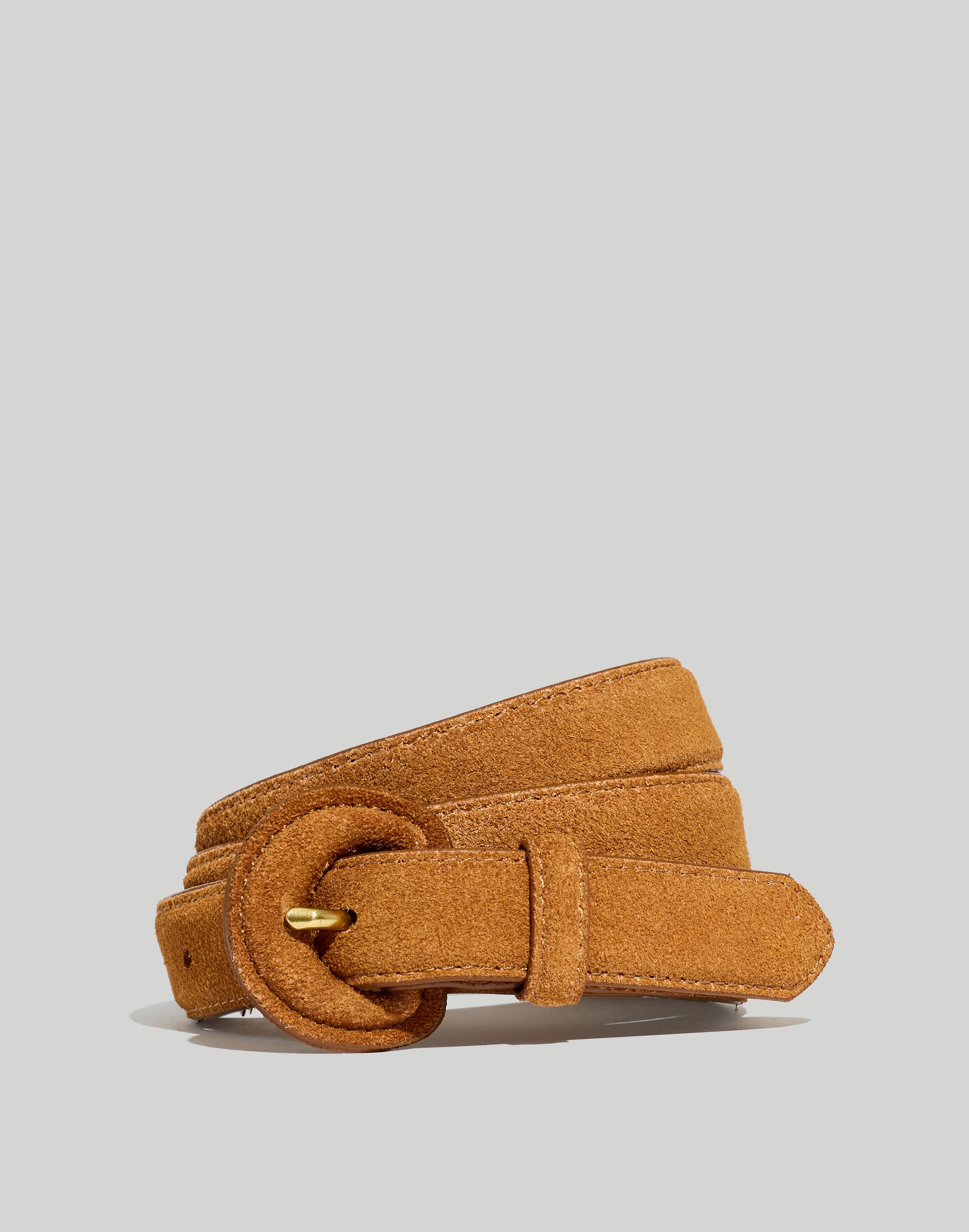 Chunky Buckle Suede Belt