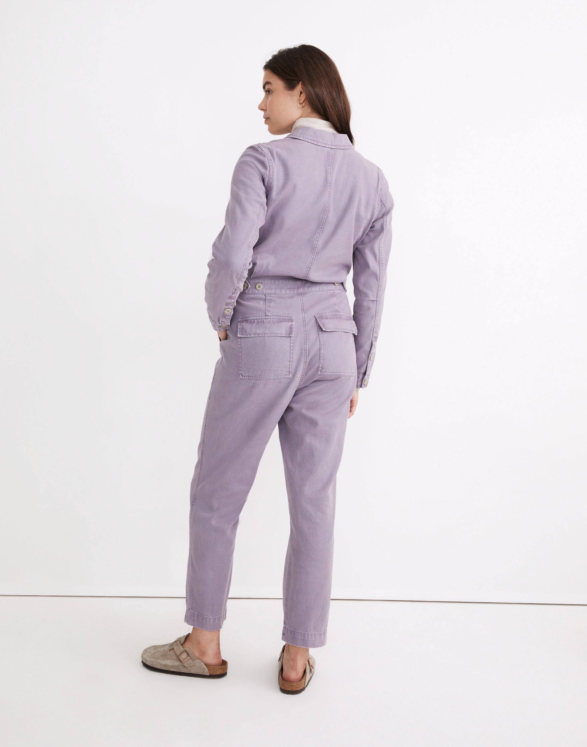 Curvy Garment-Dyed Signature Coverall Jumpsuit