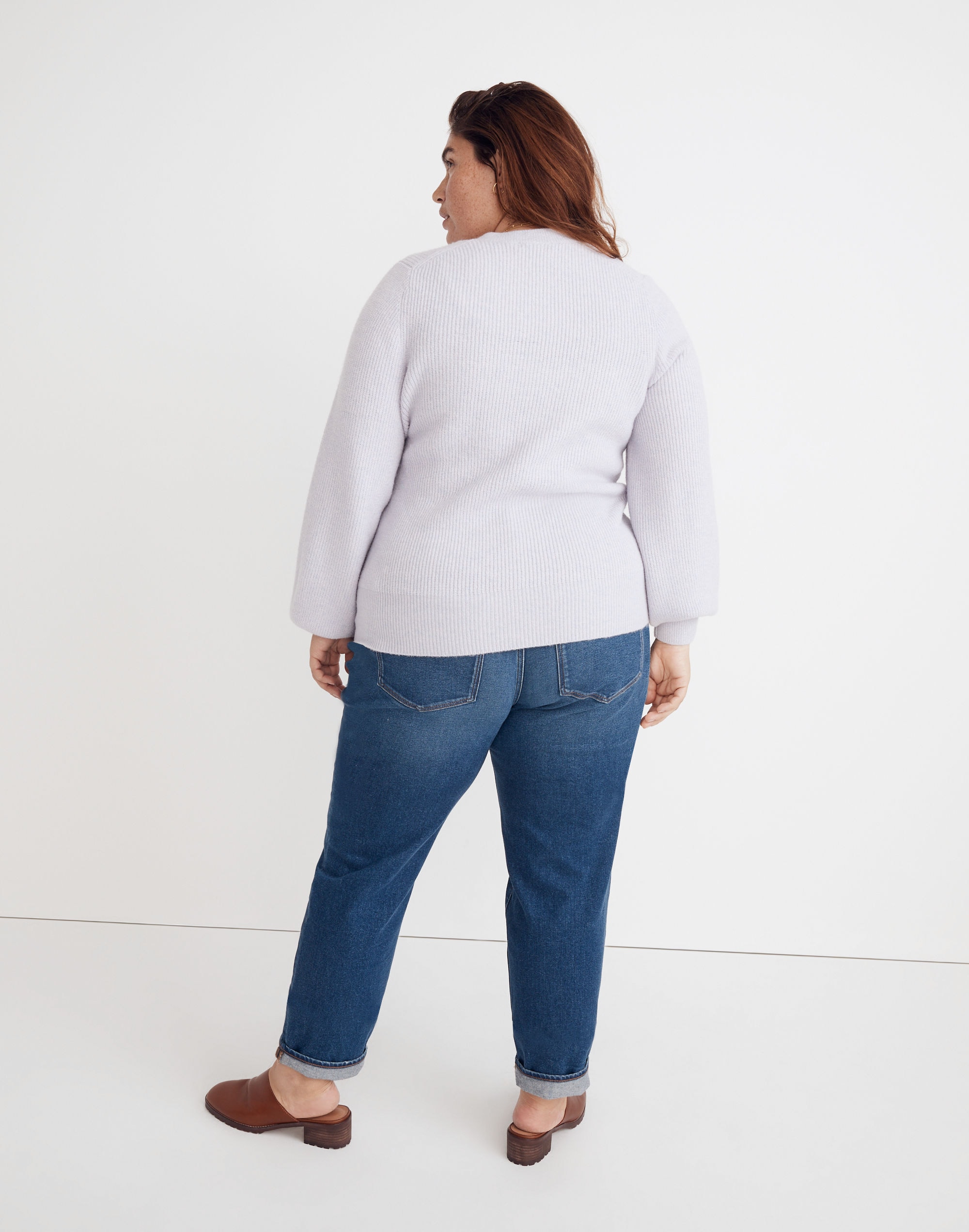 Plus Melwood Square-Neck Pullover Sweater in Coziest Yarn