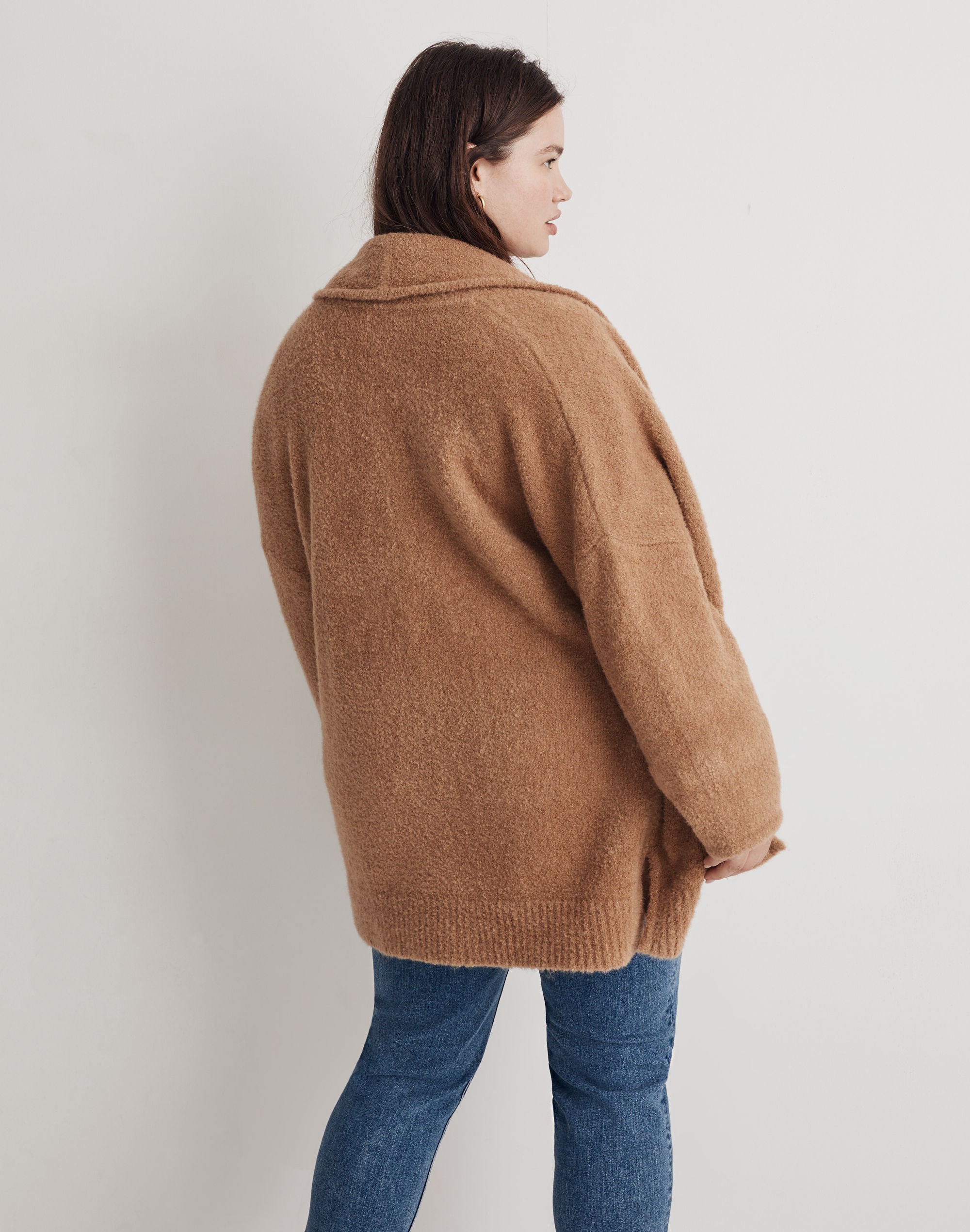 Plus Gallatin Shawl-Collar Cardigan Sweater