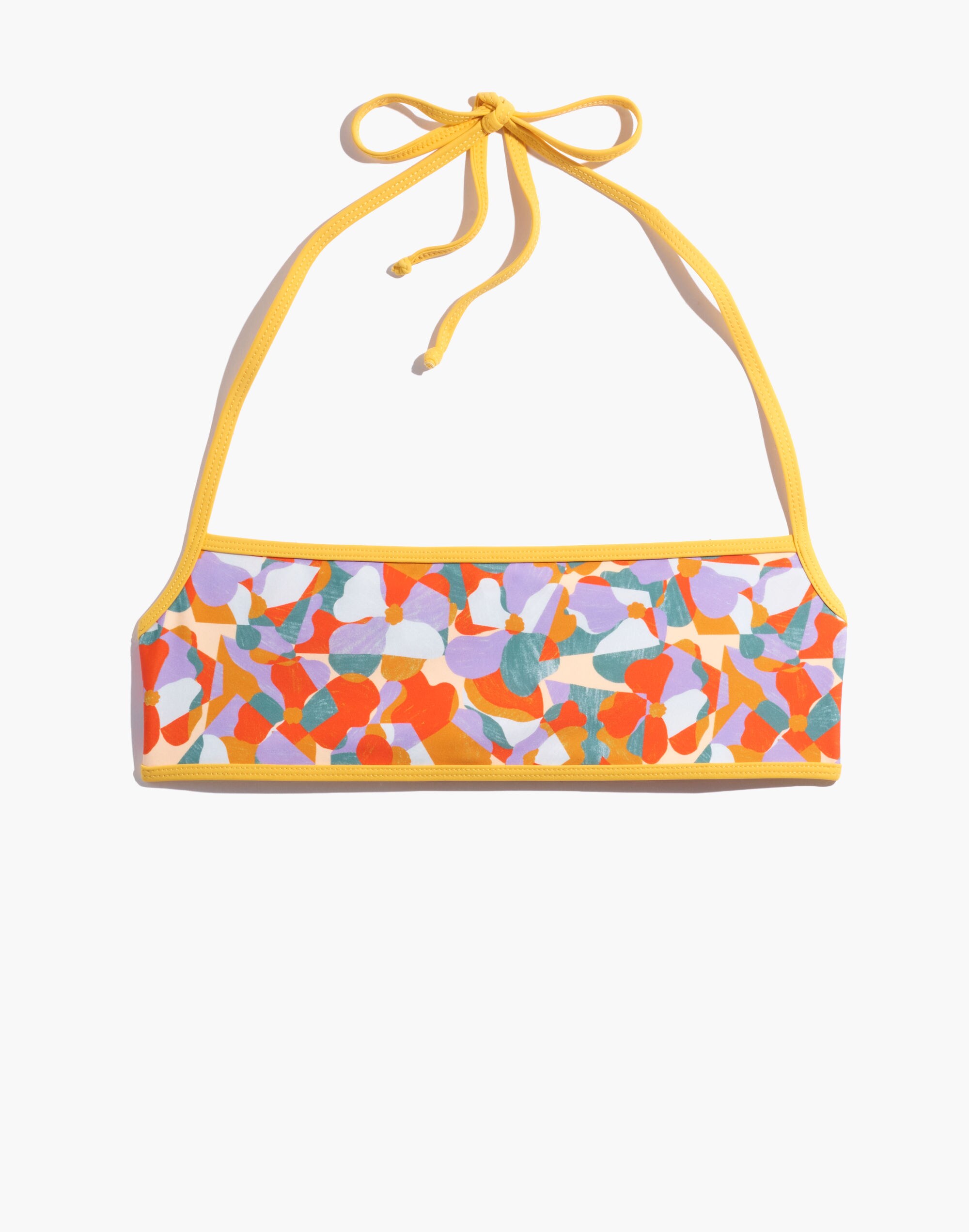 Madewell x OOKIOH Calabria Bandeau Bikini Top in Floral Print