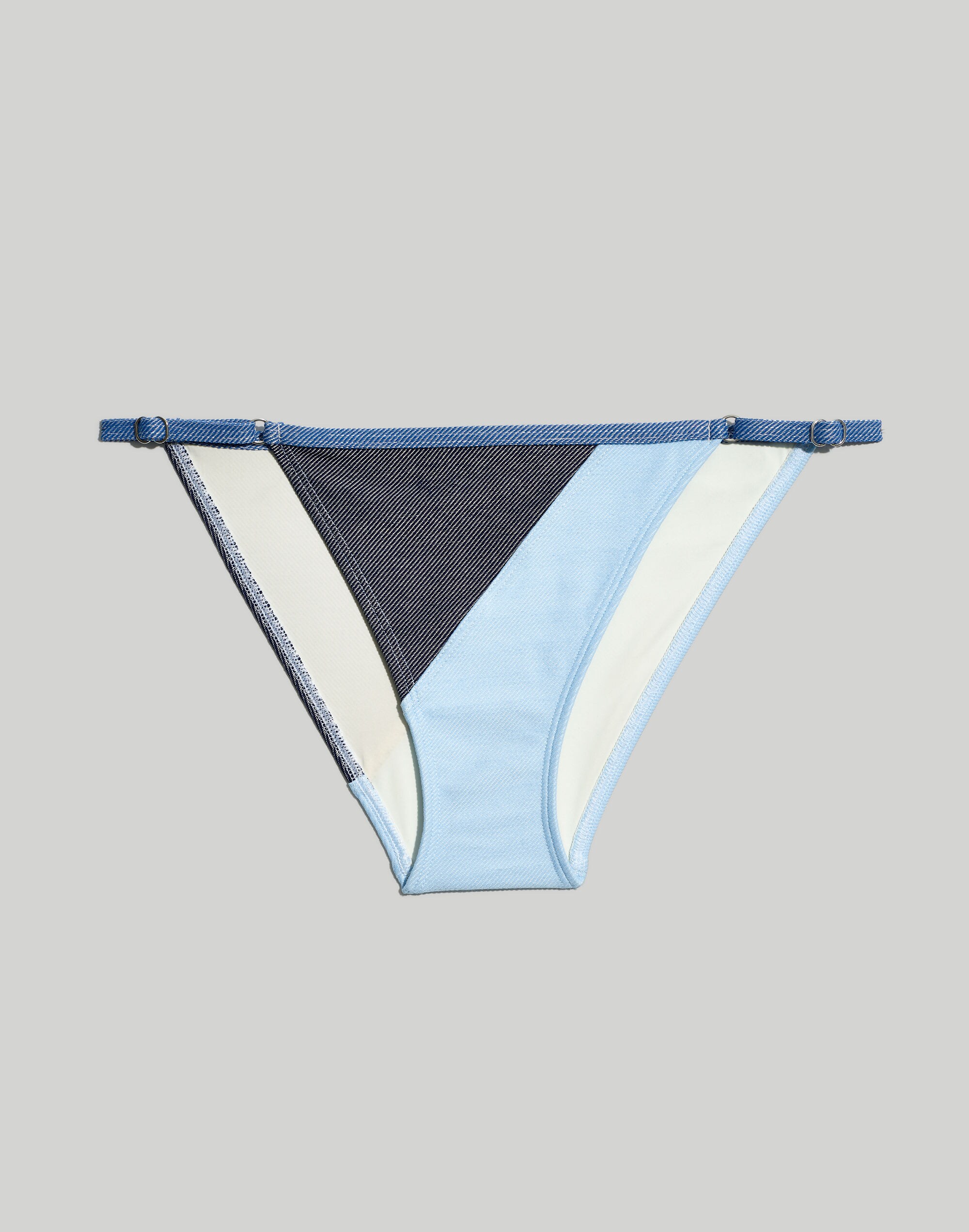 Madewell x Solid &amp; Striped&reg; Patchwork Denim Lulu Bikini Bottom