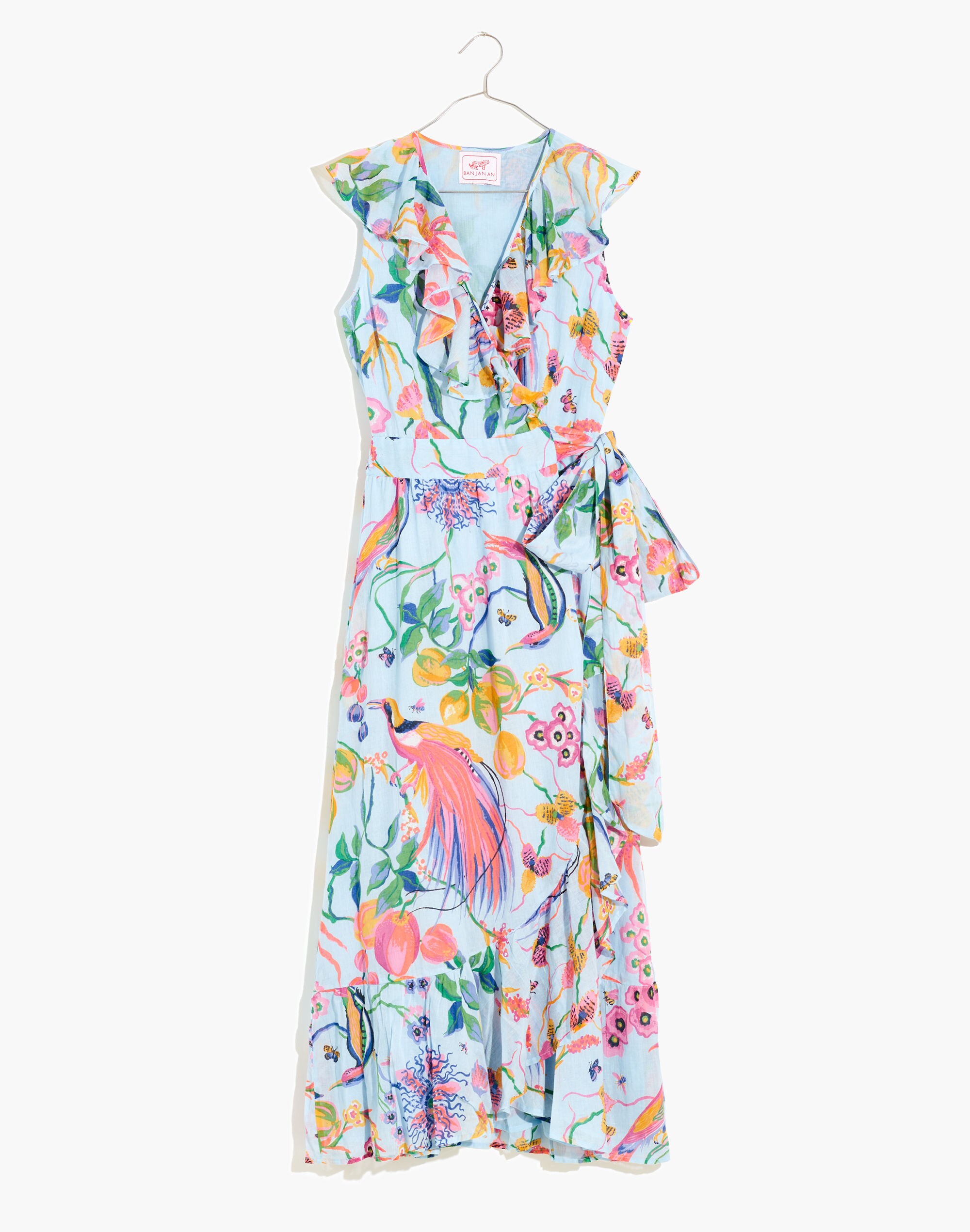 Banjanan Eris Wrap Midi Dress in Melodic Floral