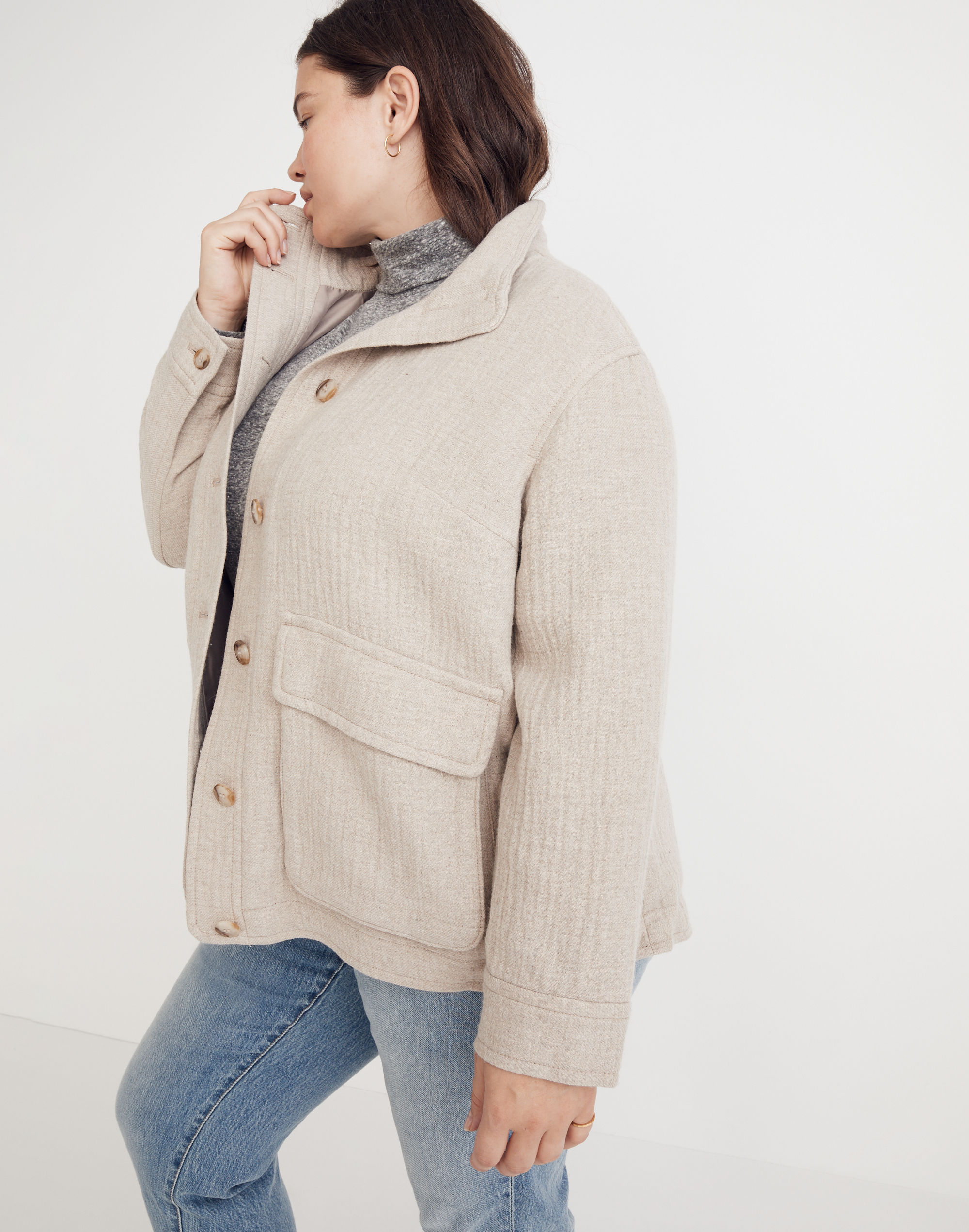 plus clairmont crop jacket