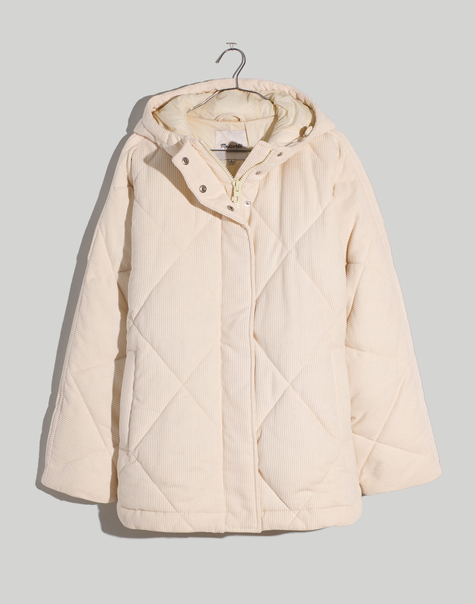 Plus Corduroy Holland Quilted Puffer Parka