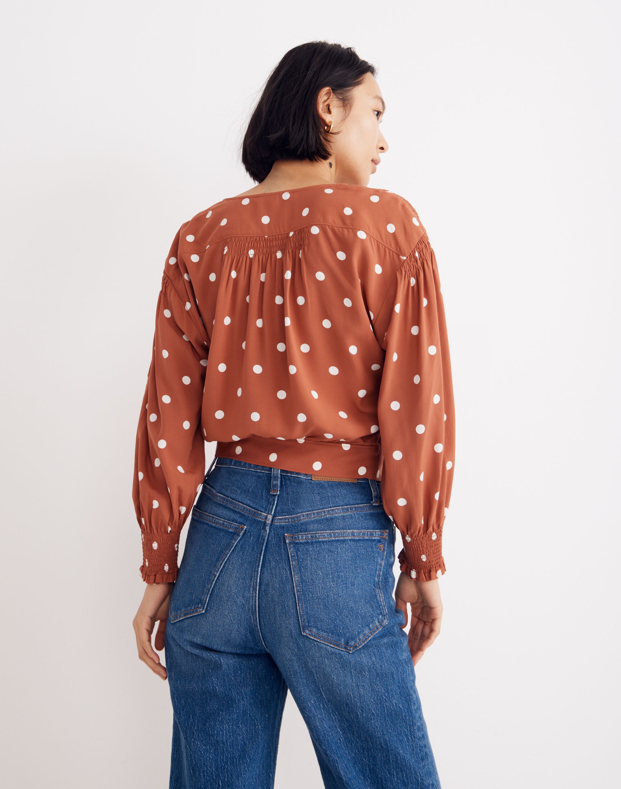 Tie-Front Top in Dot