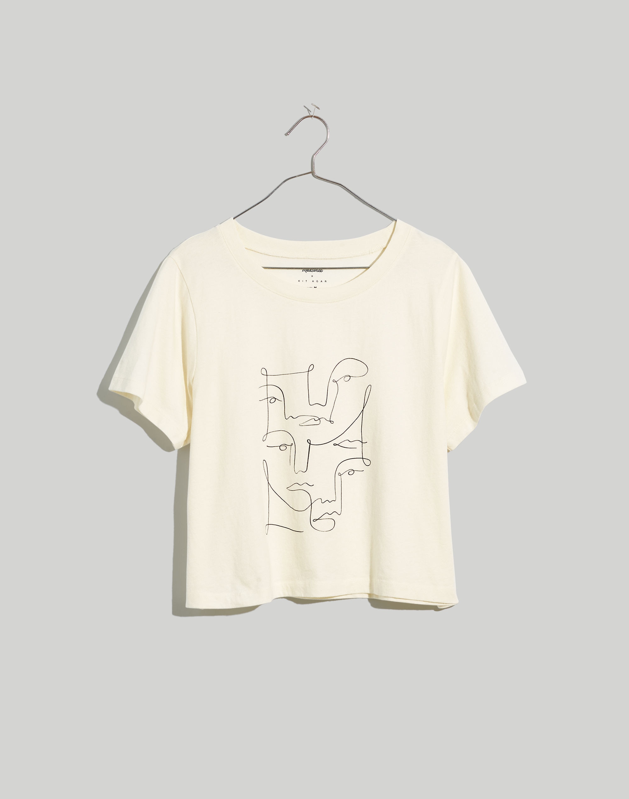 Plus Madewell x Kit Agar Softfade Cotton Lakeshore Crop Tee