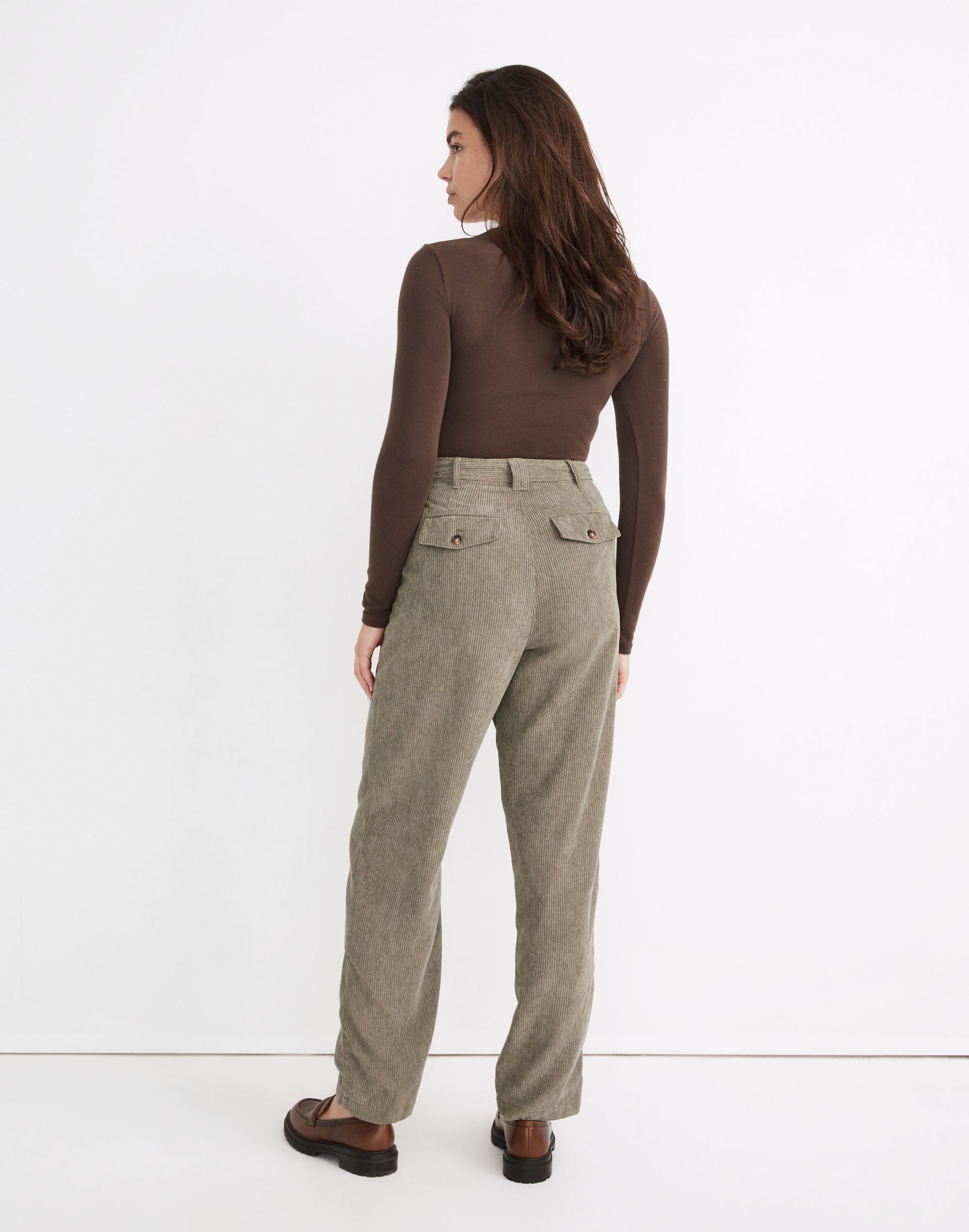 Curvy Corduroy High-Rise Tapered Pants