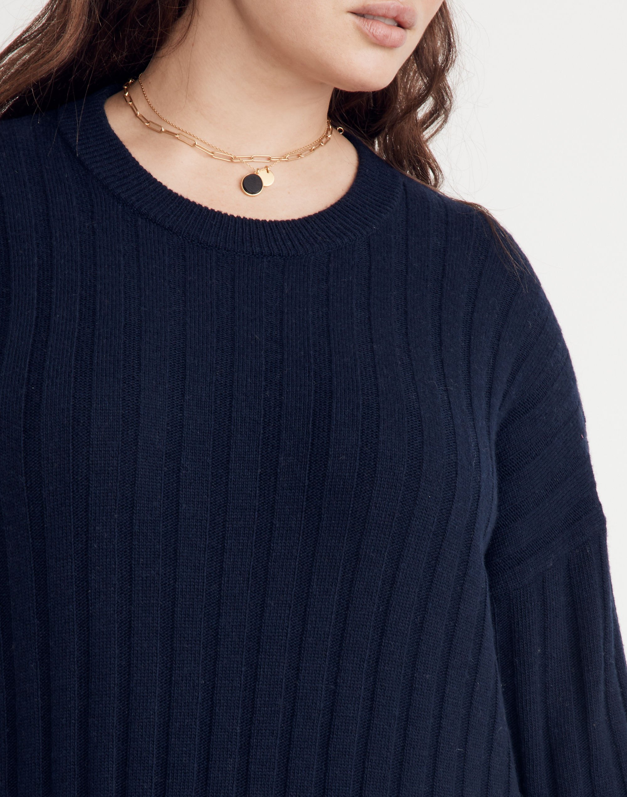 Plus Re)sourced Ribbed Midi Sweater Dress