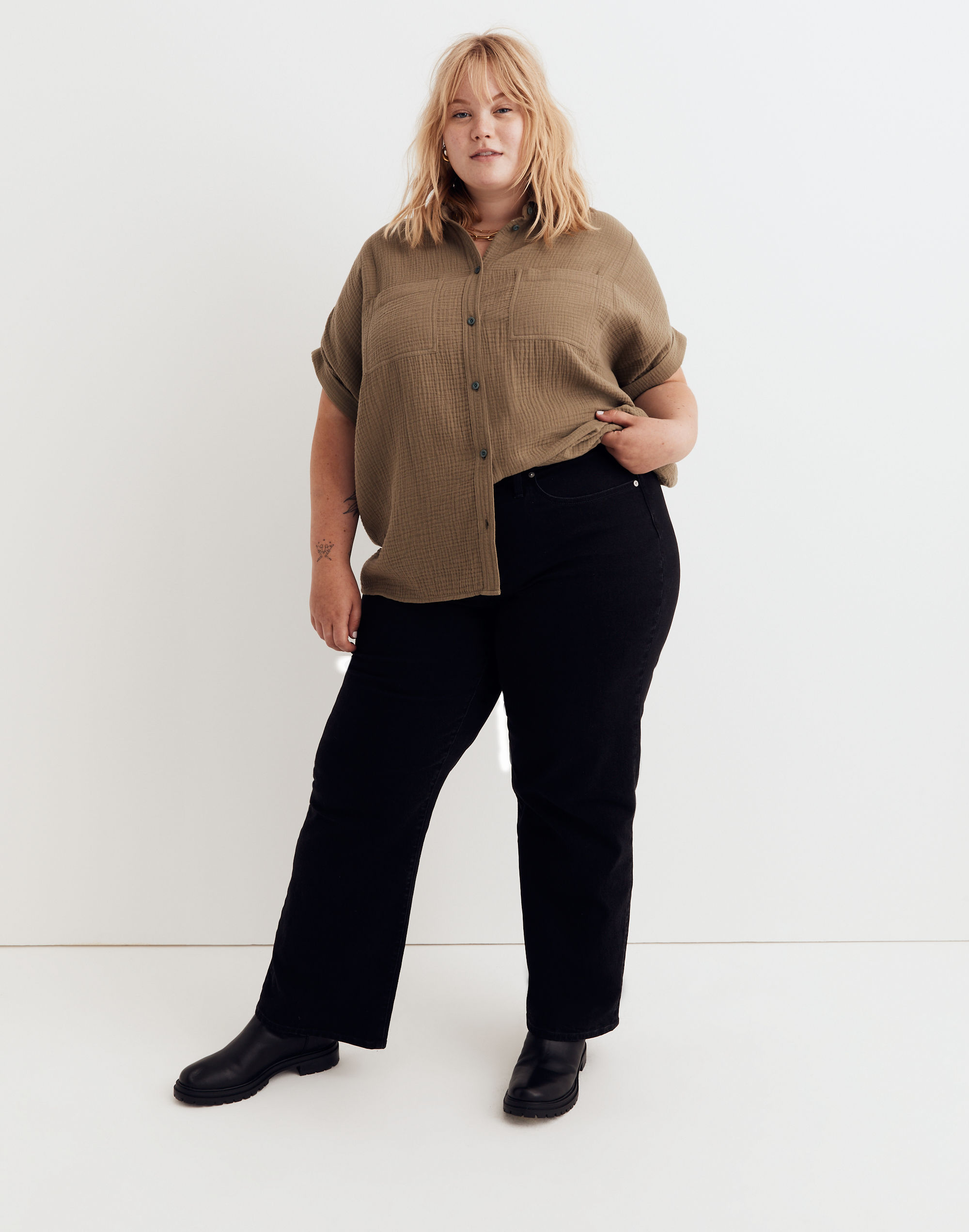 plus lightspun beachside dolman shirt