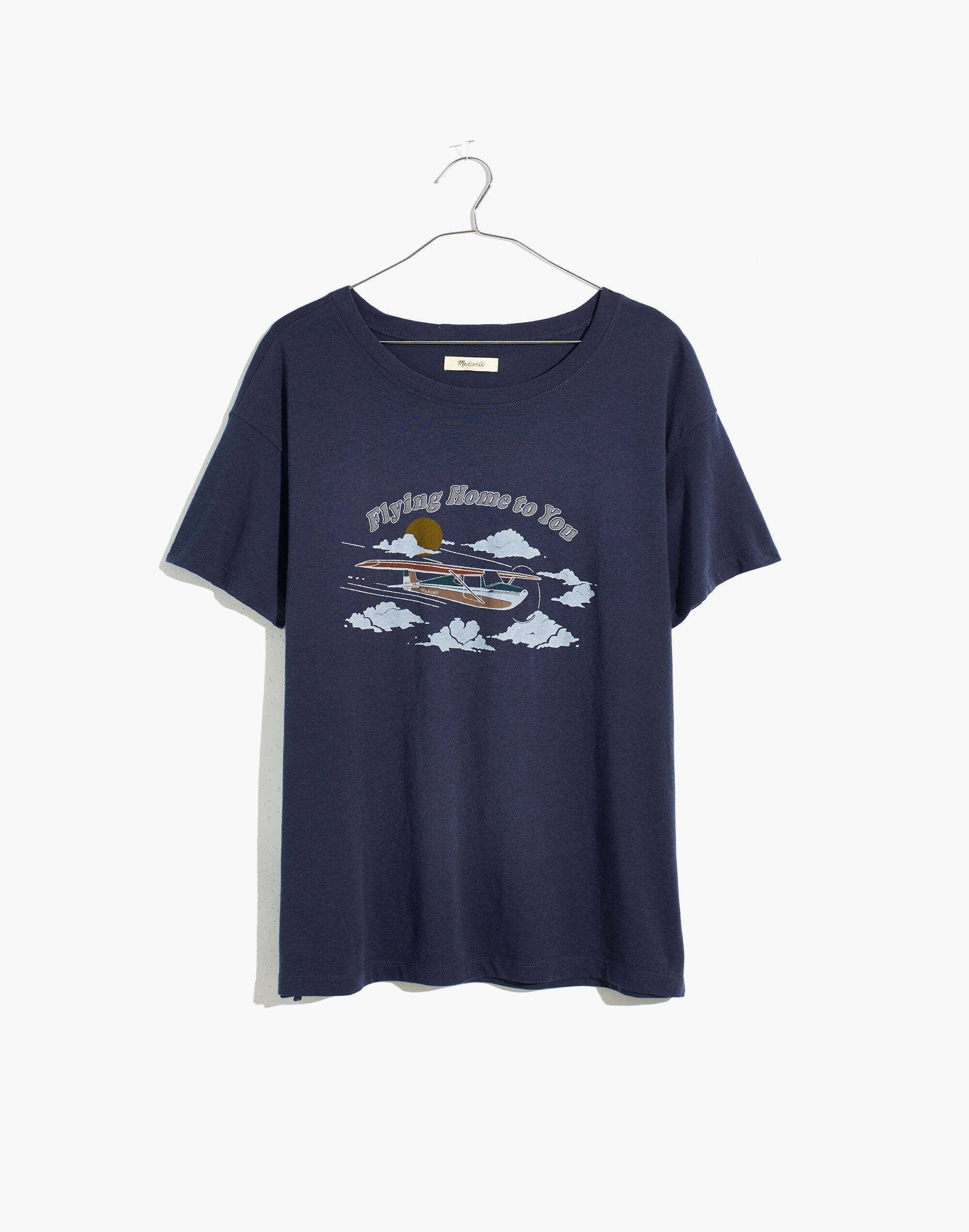 plus flying home to you softfade cotton oversized tee