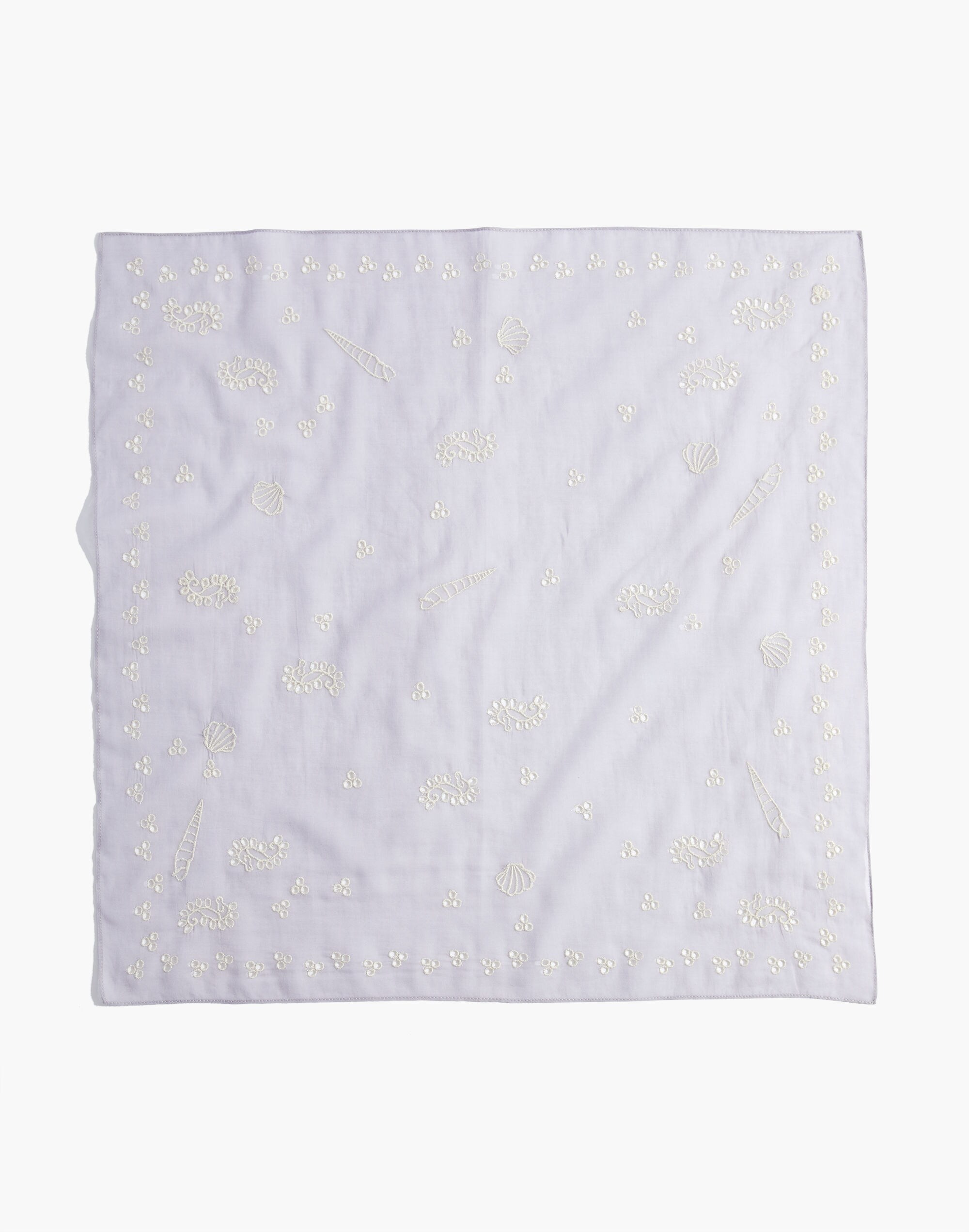 Embroidered Eyelet Organic Cotton Bandana