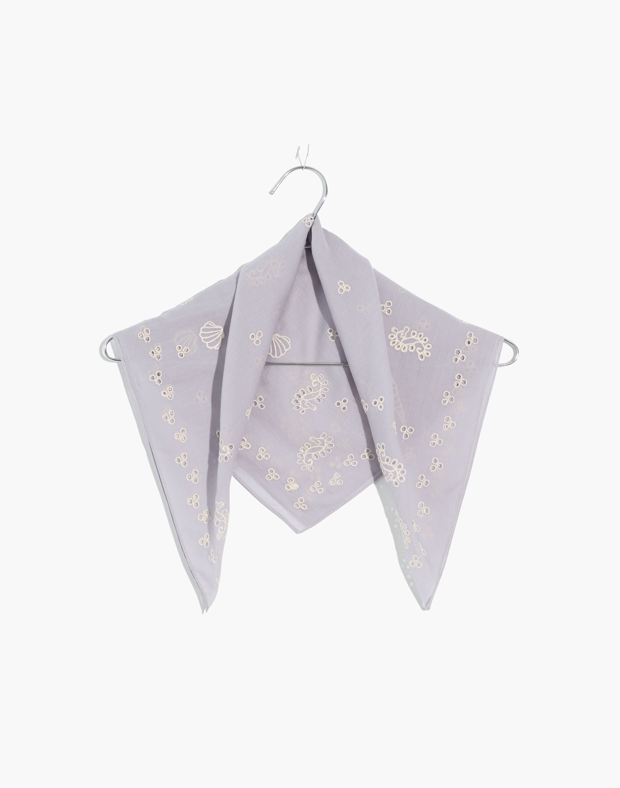 Embroidered Eyelet Organic Cotton Bandana