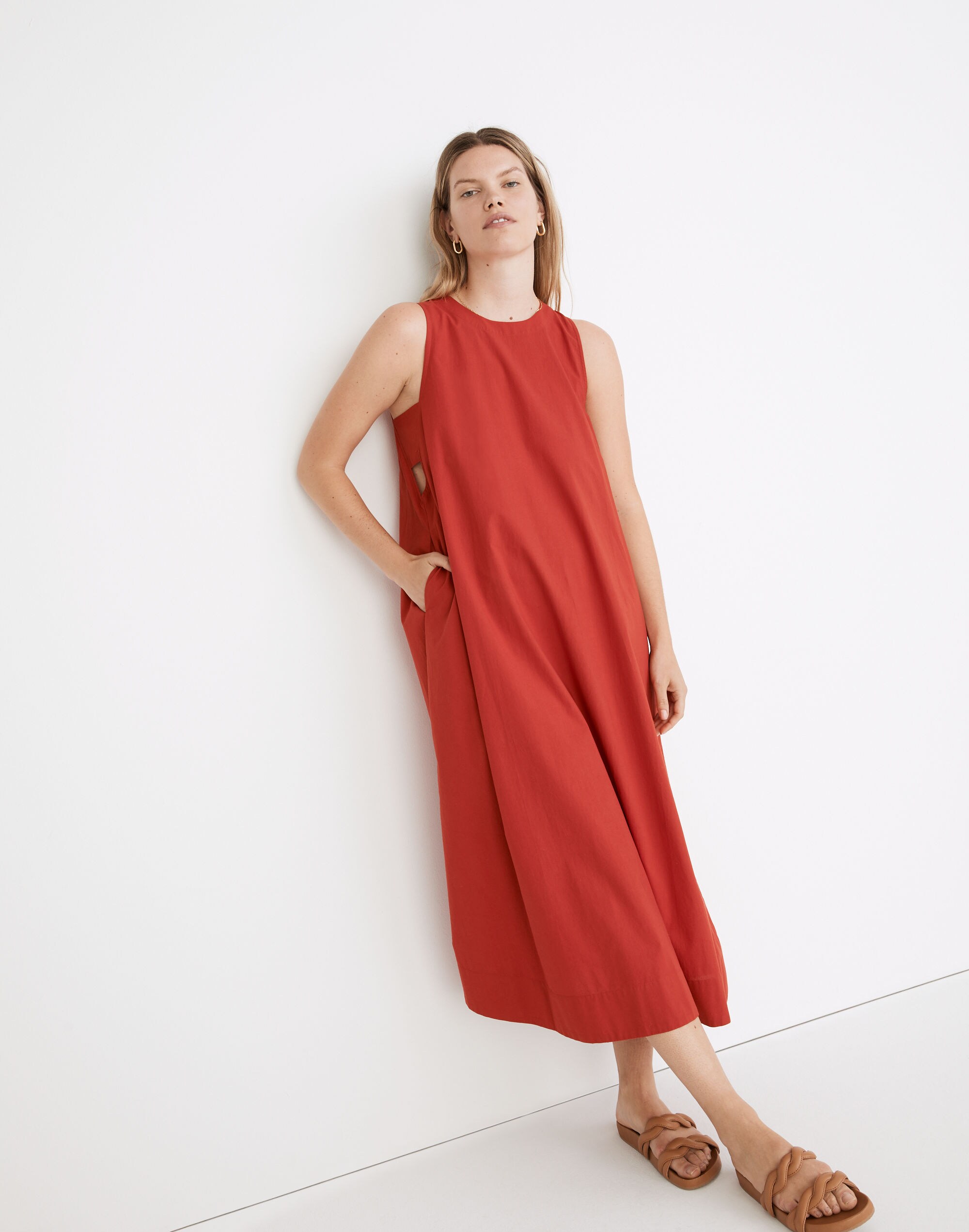 Poplin Tent Midi Dress