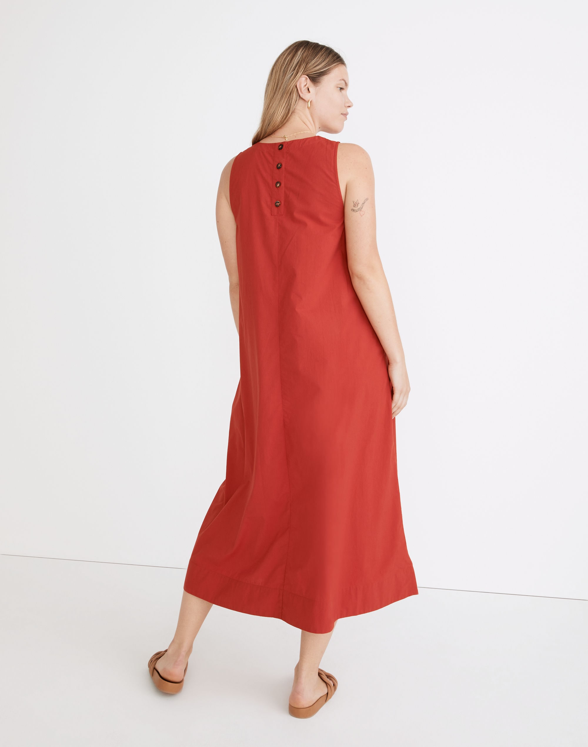Poplin Tent Midi Dress