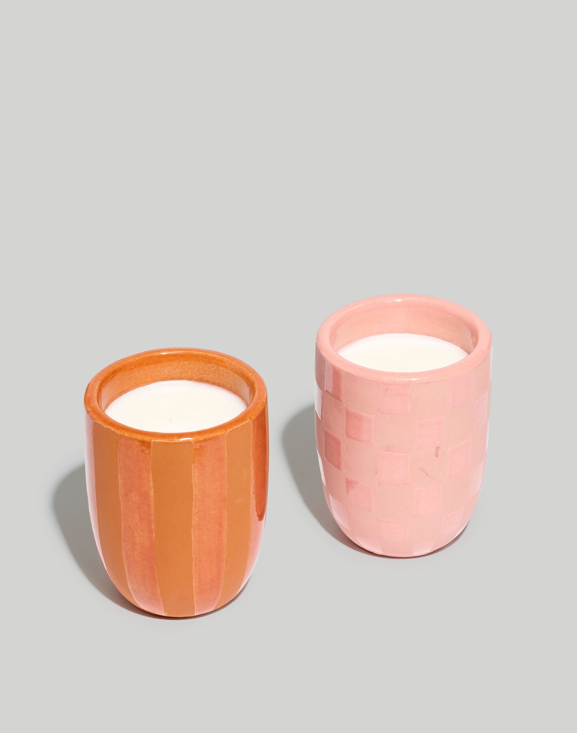 Checkered Ceramic Candle
