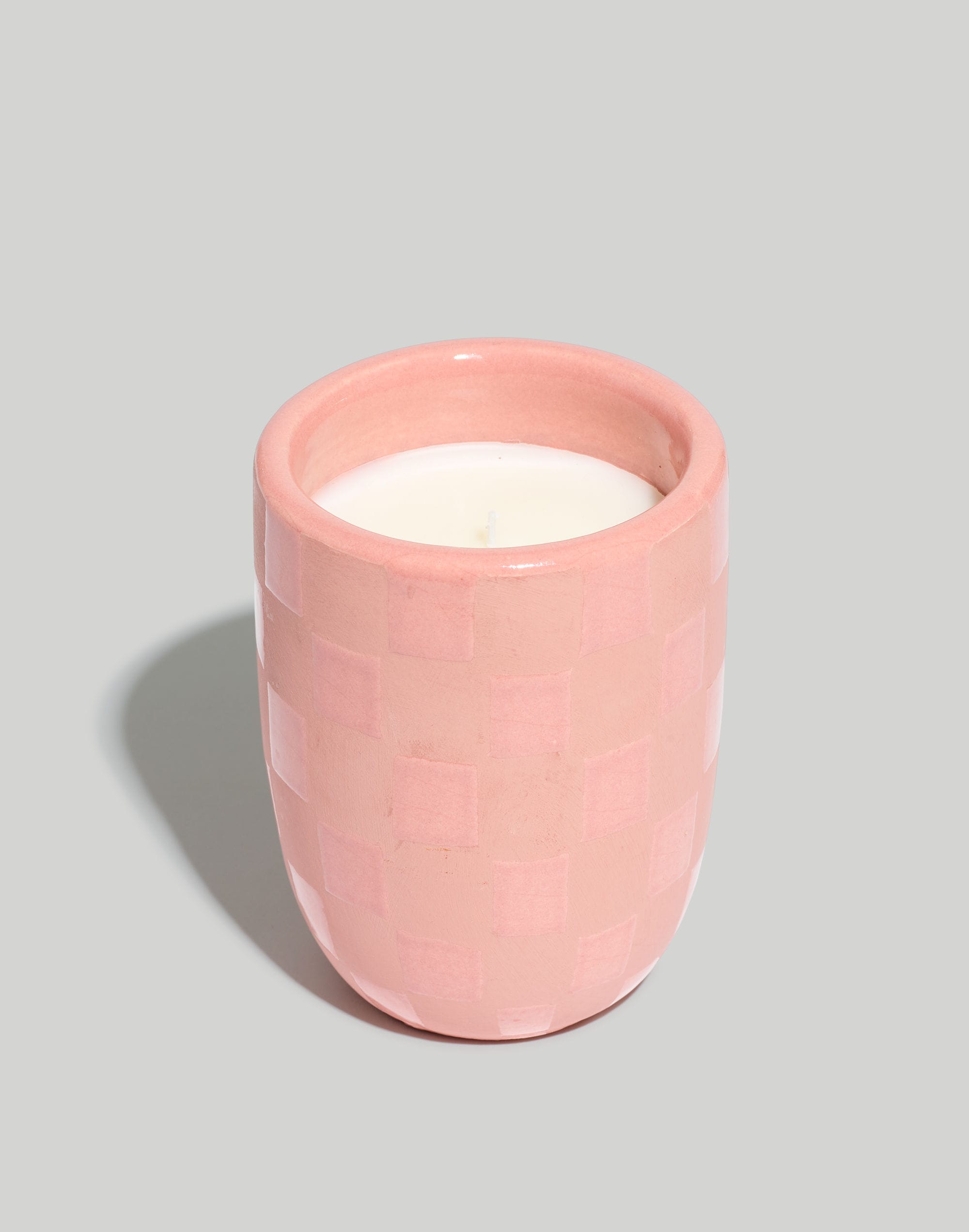 Checkered Ceramic Candle