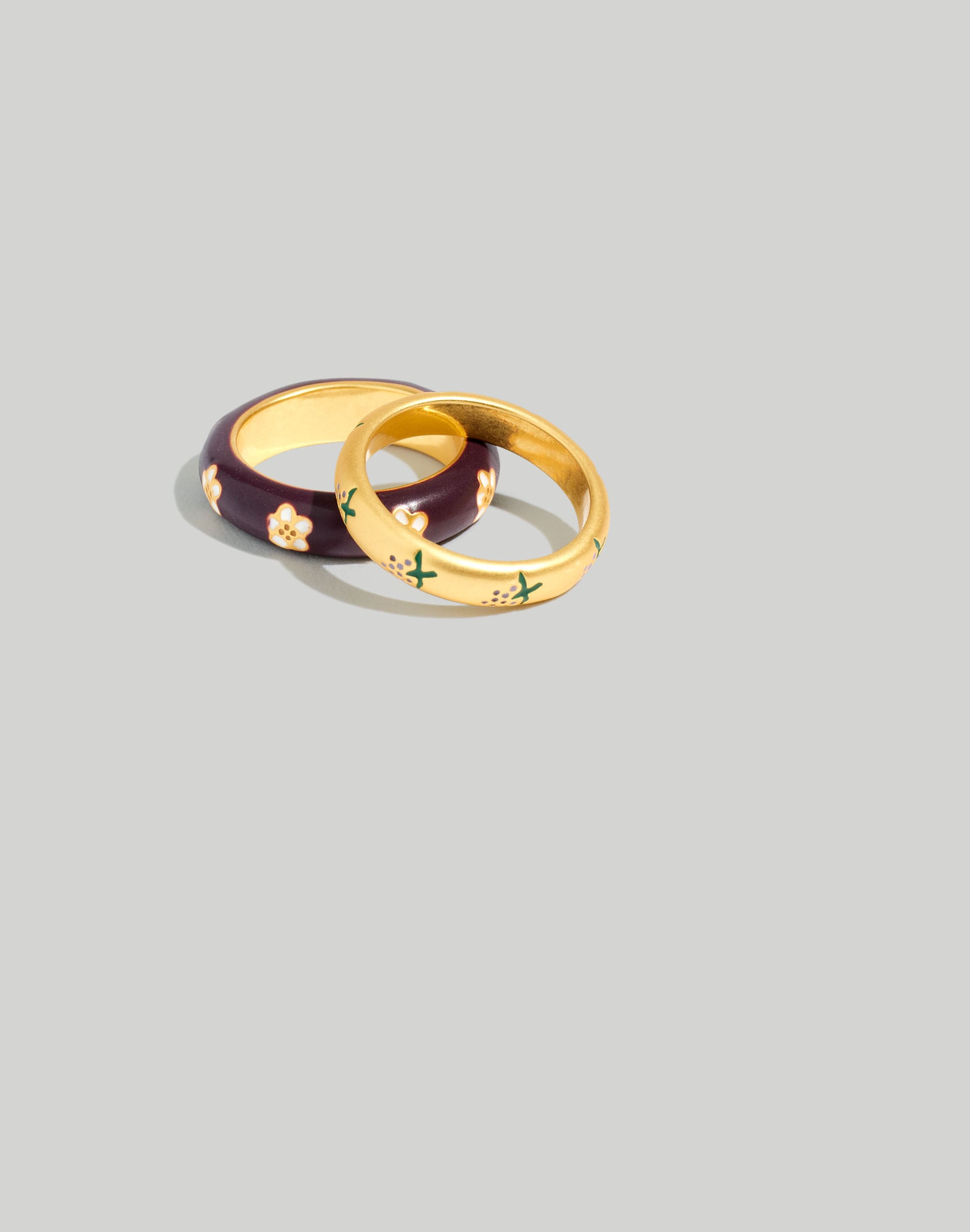 Enamel Countryside Stacking Ring Set