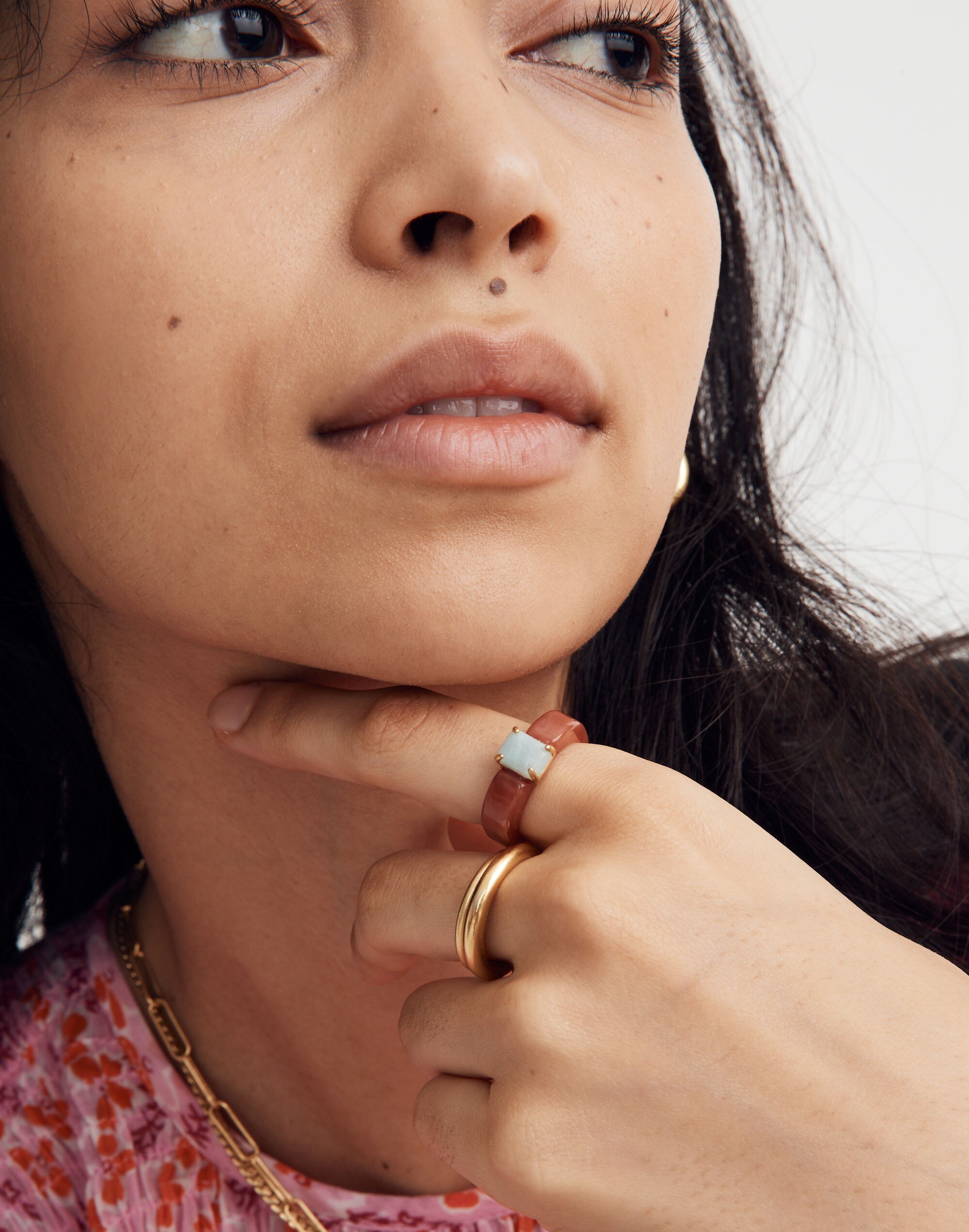 Amazonite Resin Ring