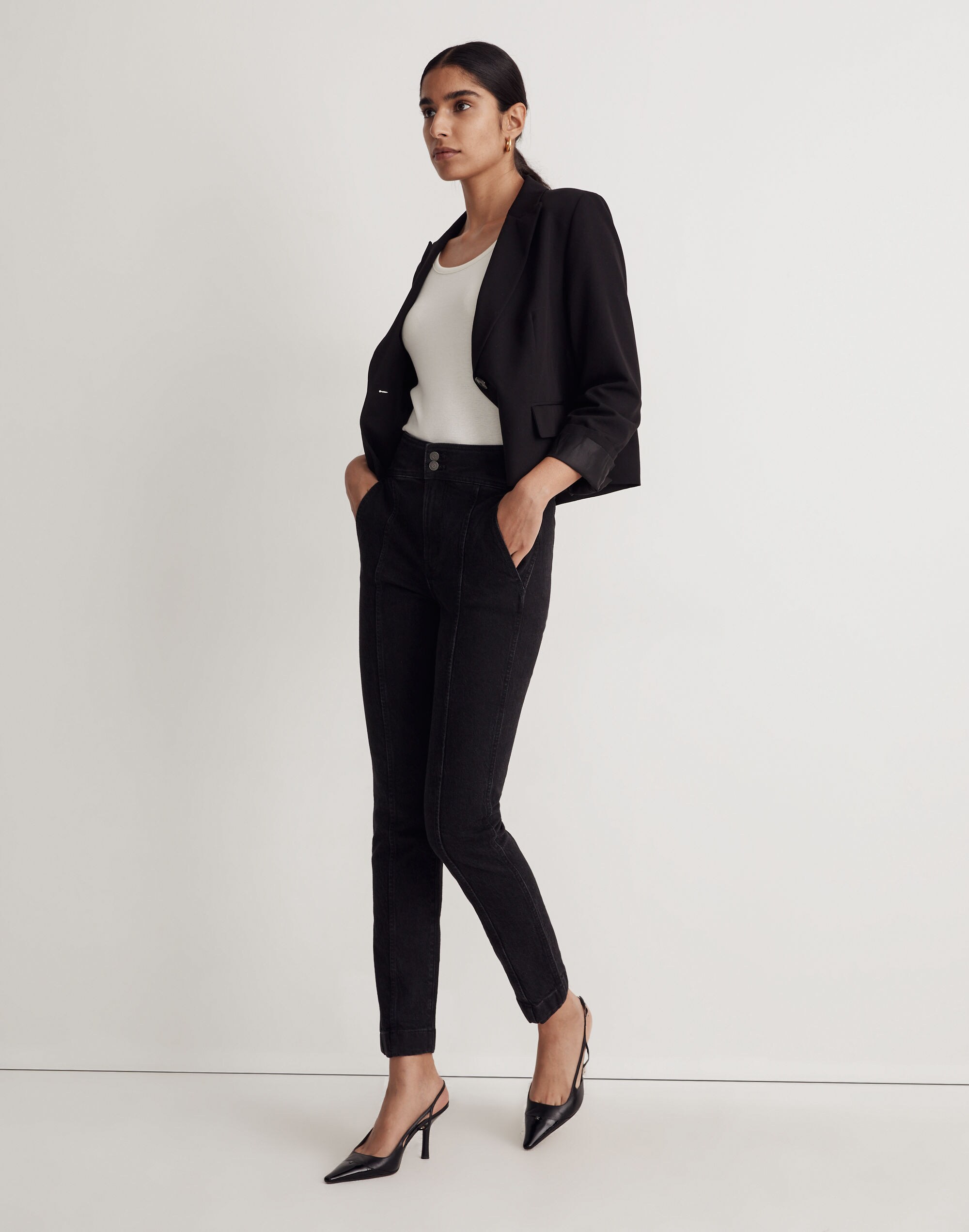 the perfect vintage jean in true black wash: tuxedo edition