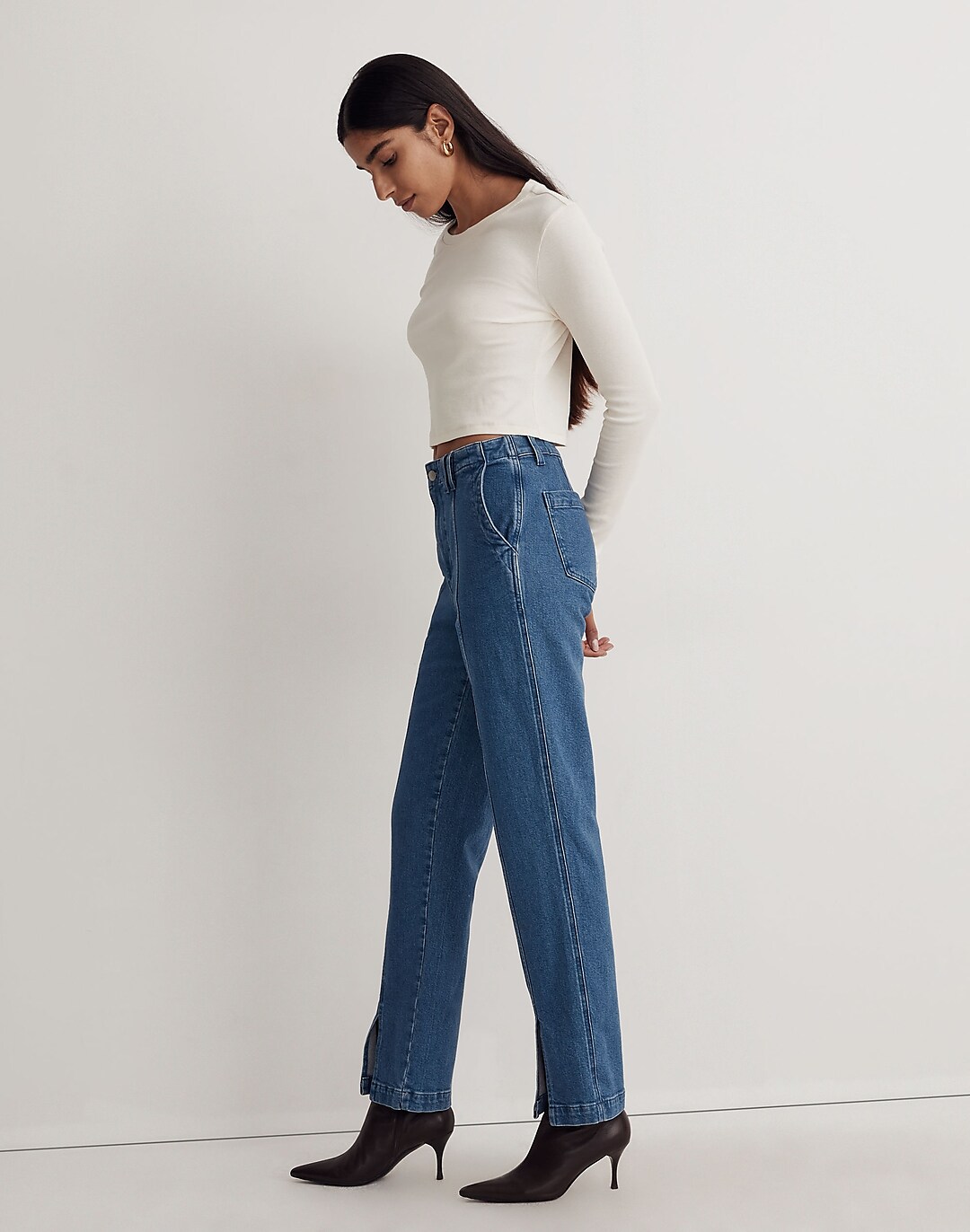 The Perfect Vintage Jean in Medium Indigo Wash: Seamed Edition