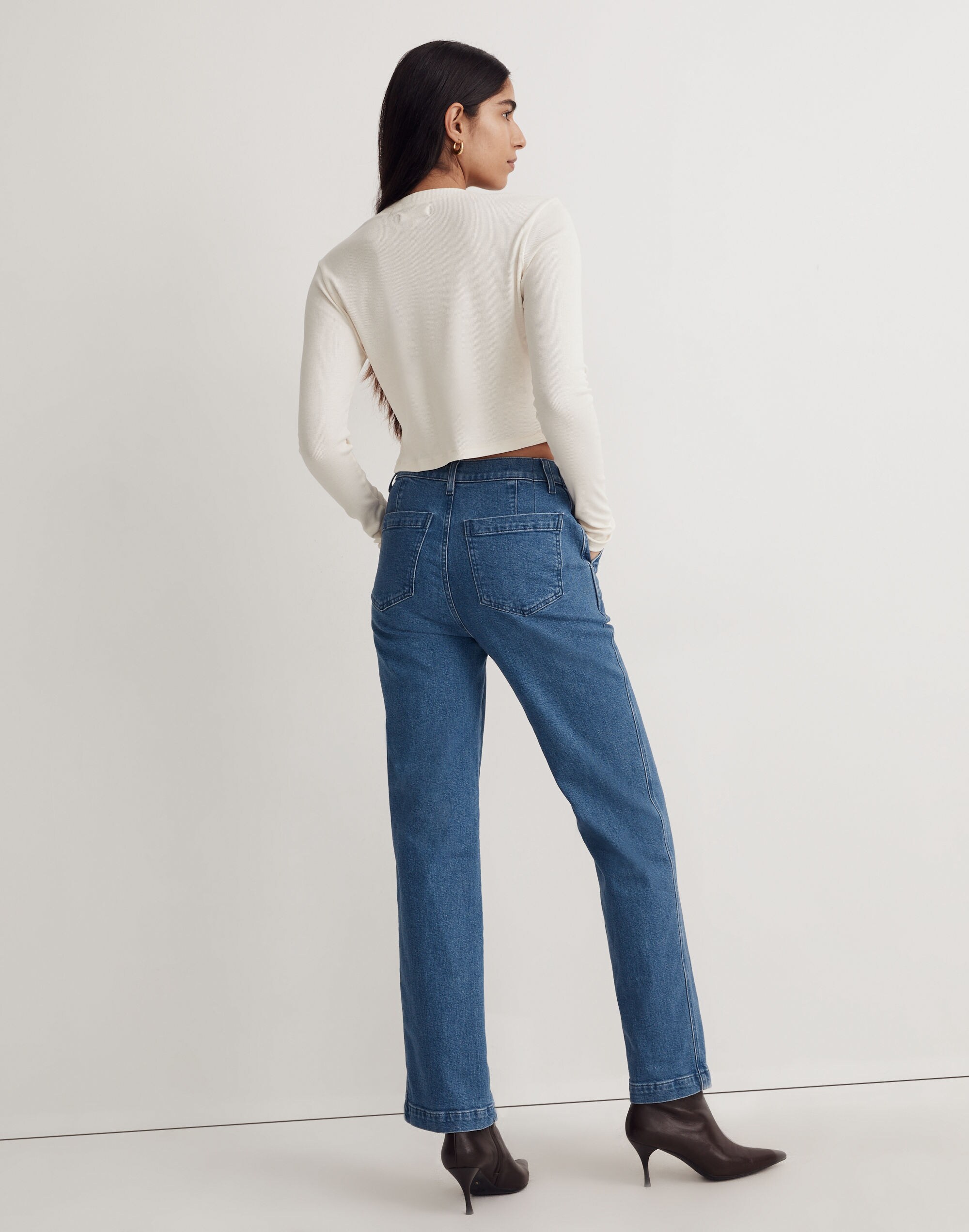 The Perfect Vintage Jean in Medium Indigo Wash: Seamed Edition