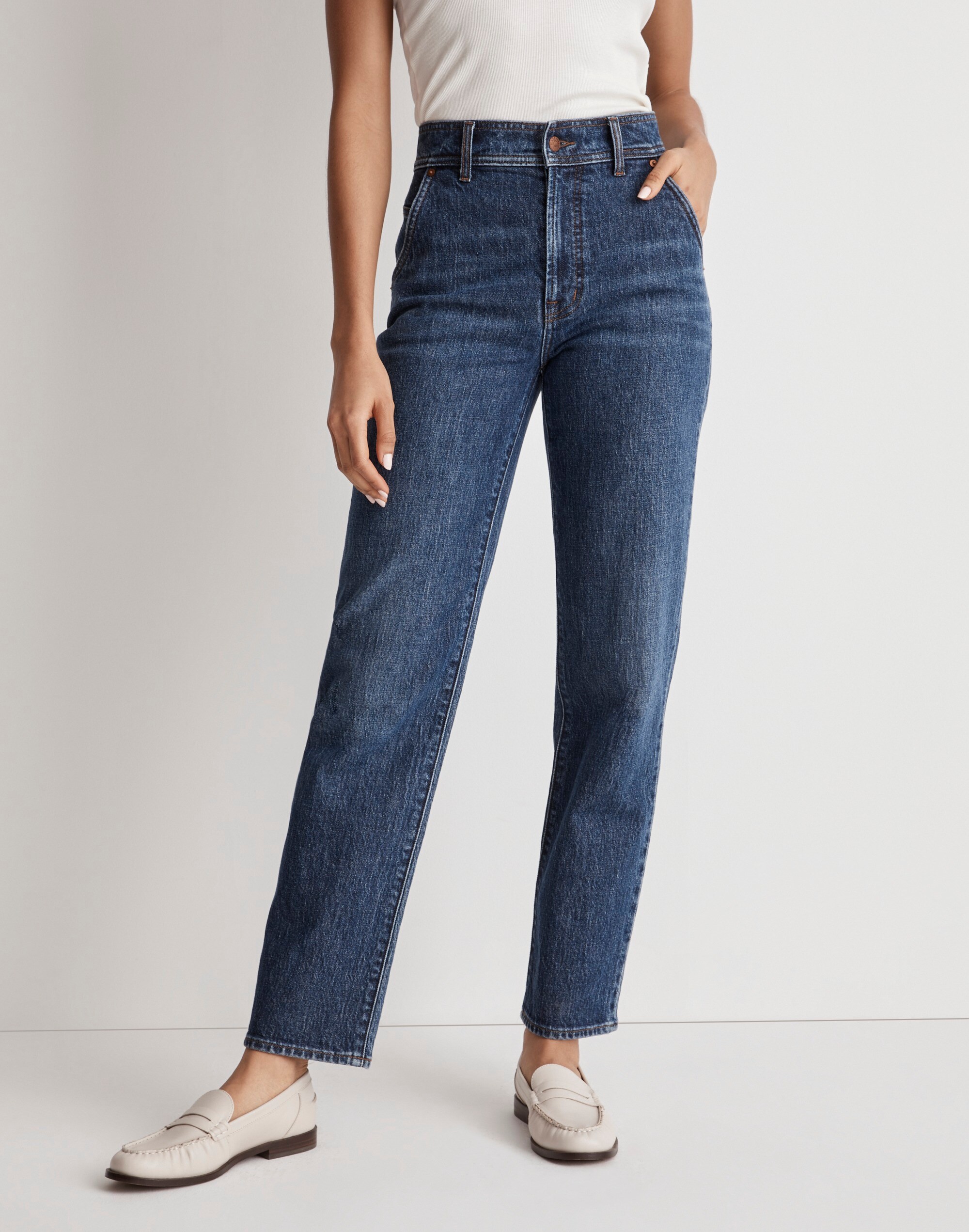 The Perfect Vintage Straight Jean in Stanhill Wash: Pocket Edition Alternate Image 1