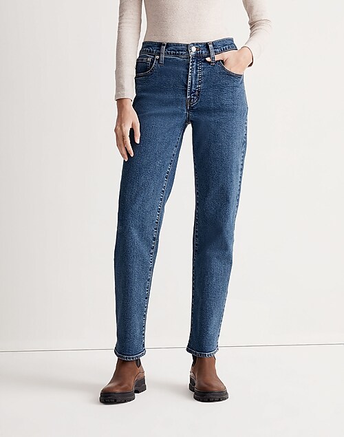The Perfect Vintage Straight Jean in Bright Indigo Wash: Instacozy Edition