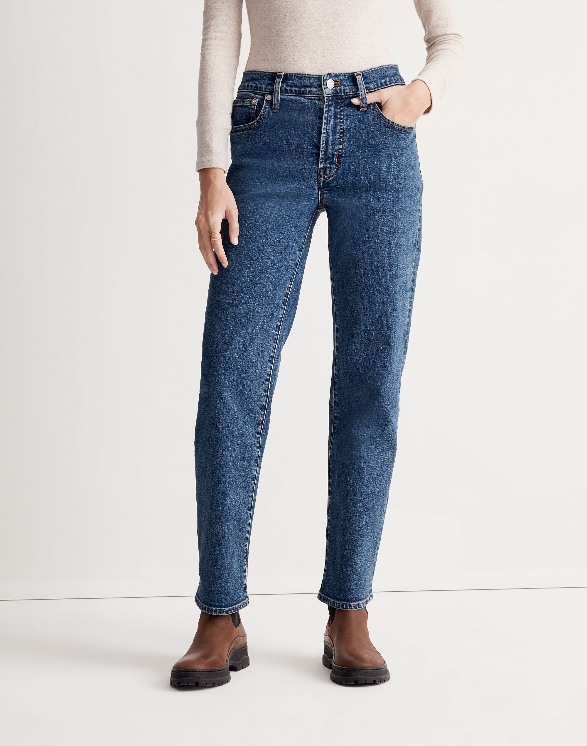 The Perfect Vintage Straight Jean in Bright Indigo Wash: Instacozy Edition