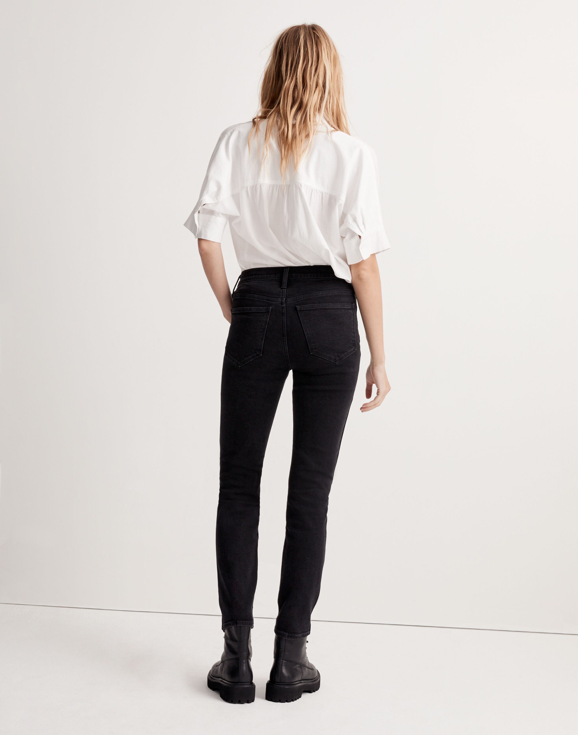 Petite Mid-Rise Stovepipe Jeans in Lunar Wash: Instacozy Edition