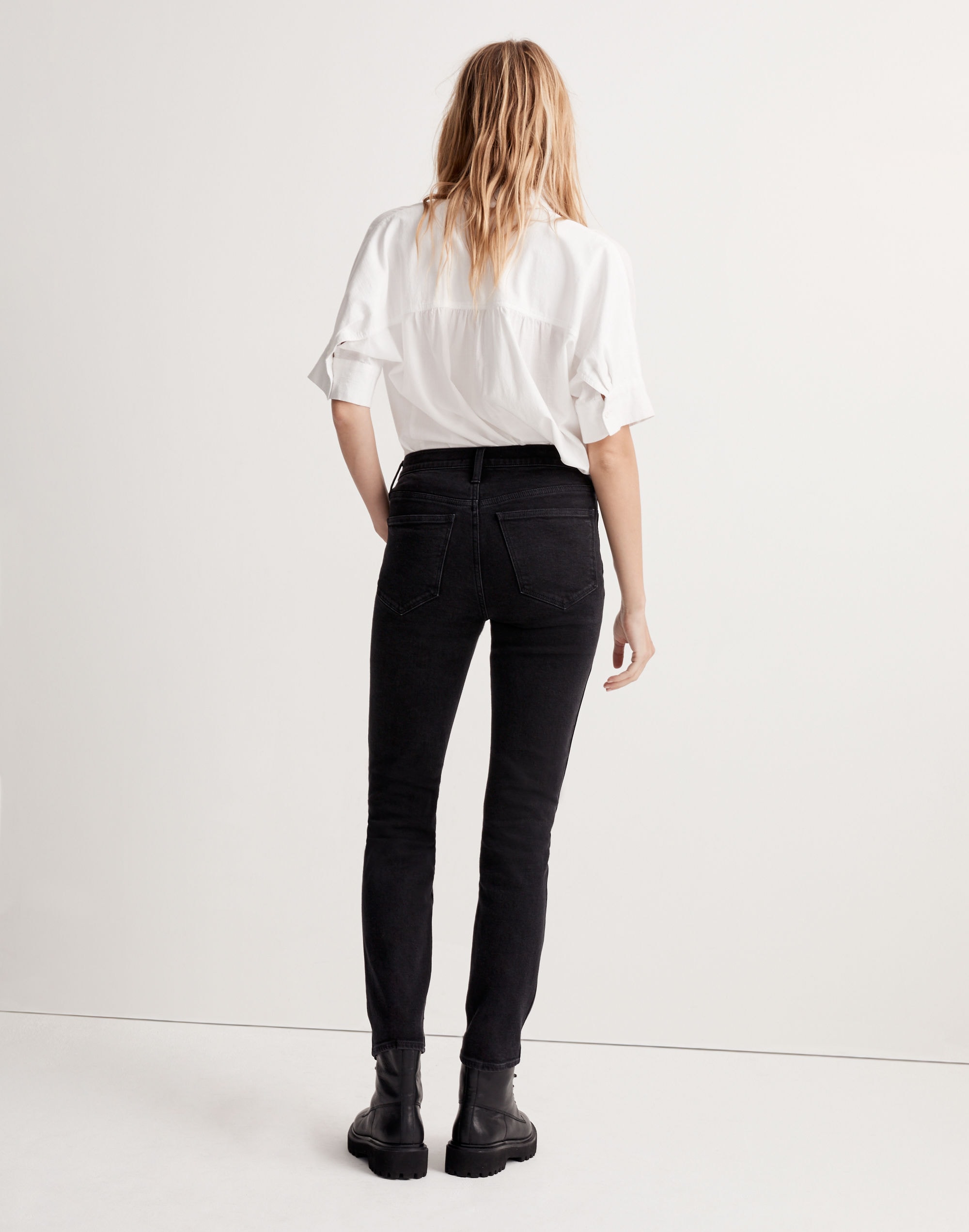 Mid-Rise Stovepipe Jeans in Lunar Wash: Instacozy Edition