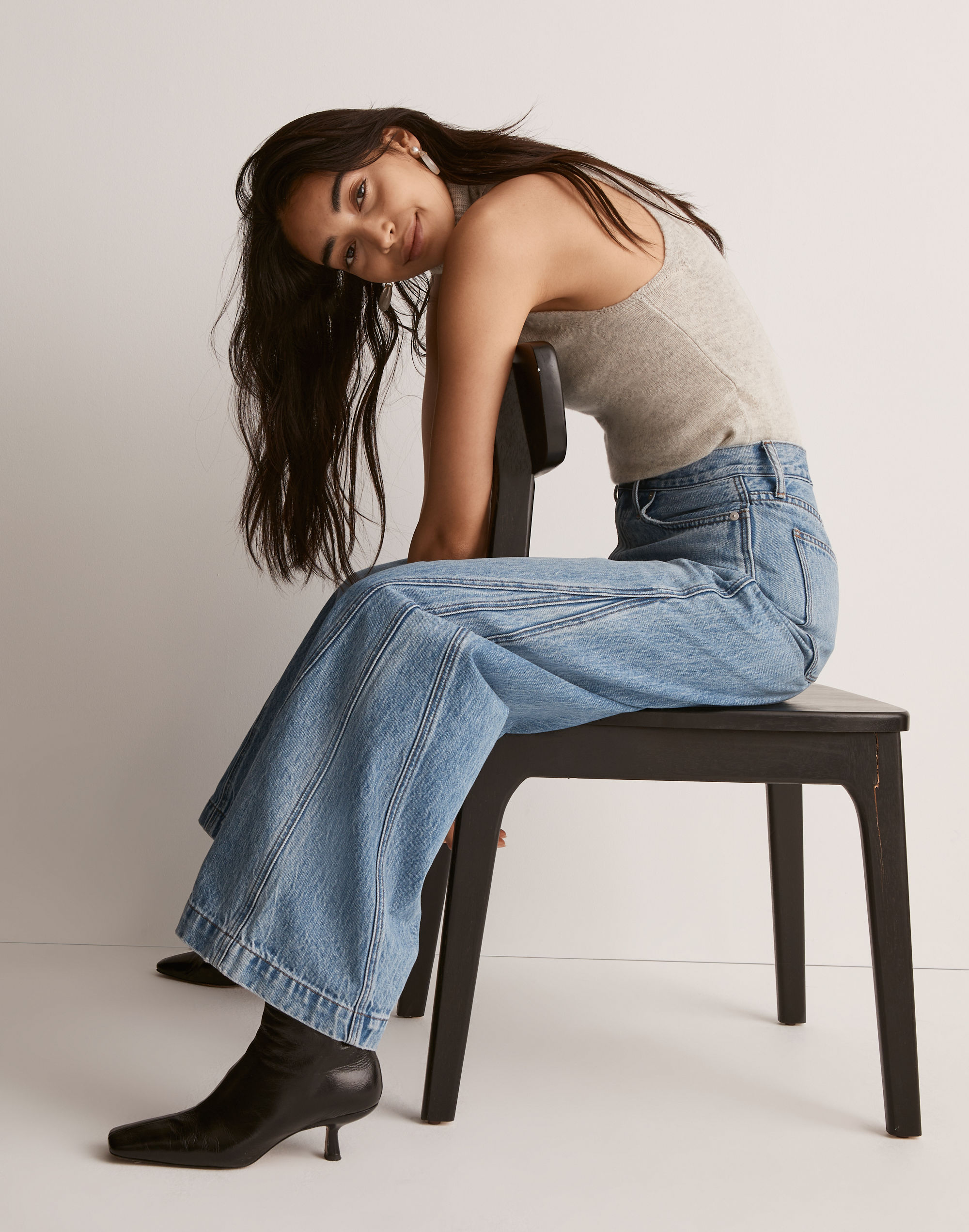 Superwide-Leg Jeans in Parson Wash: Inset Edition