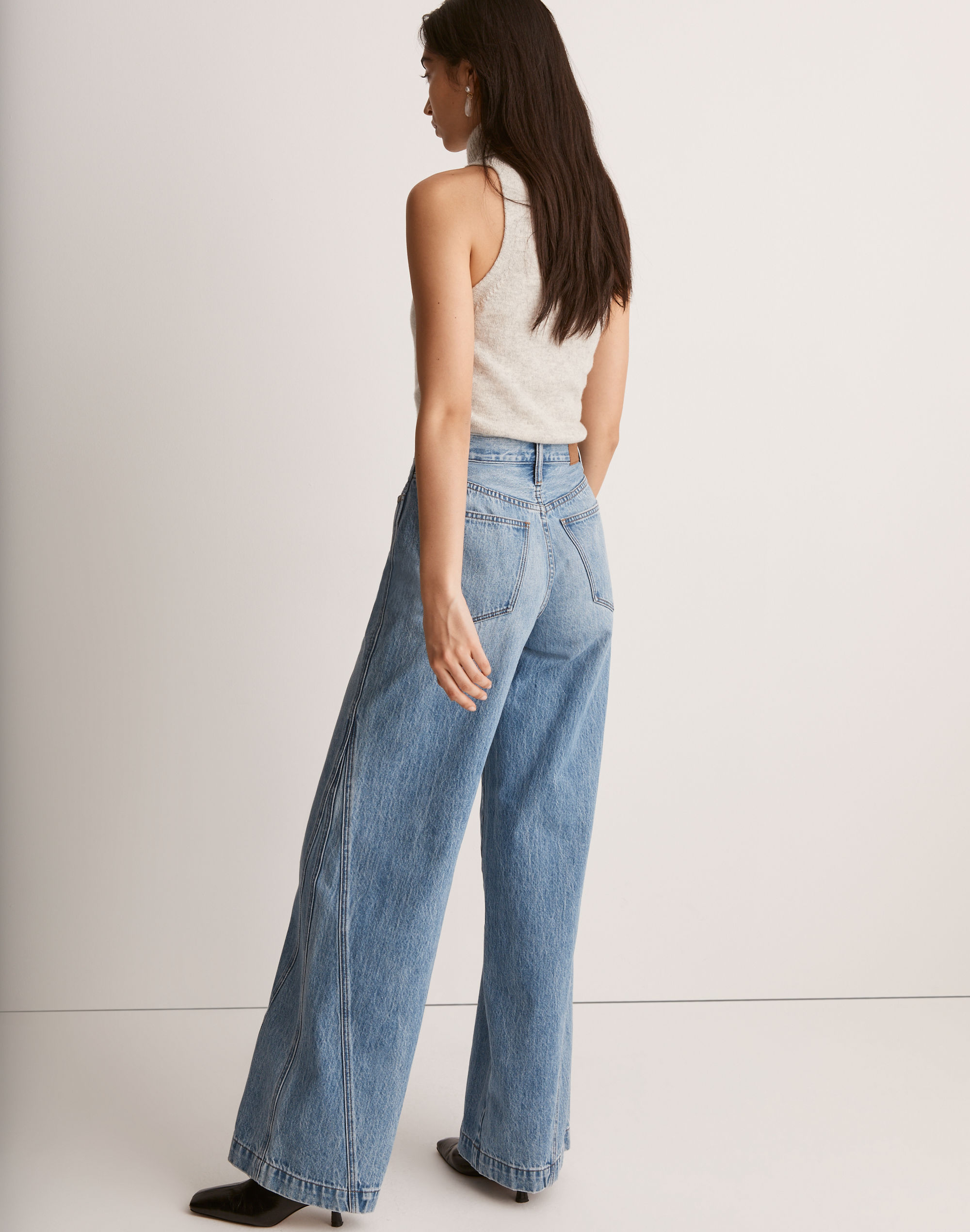 Superwide-Leg Jeans in Parson Wash: Inset Edition