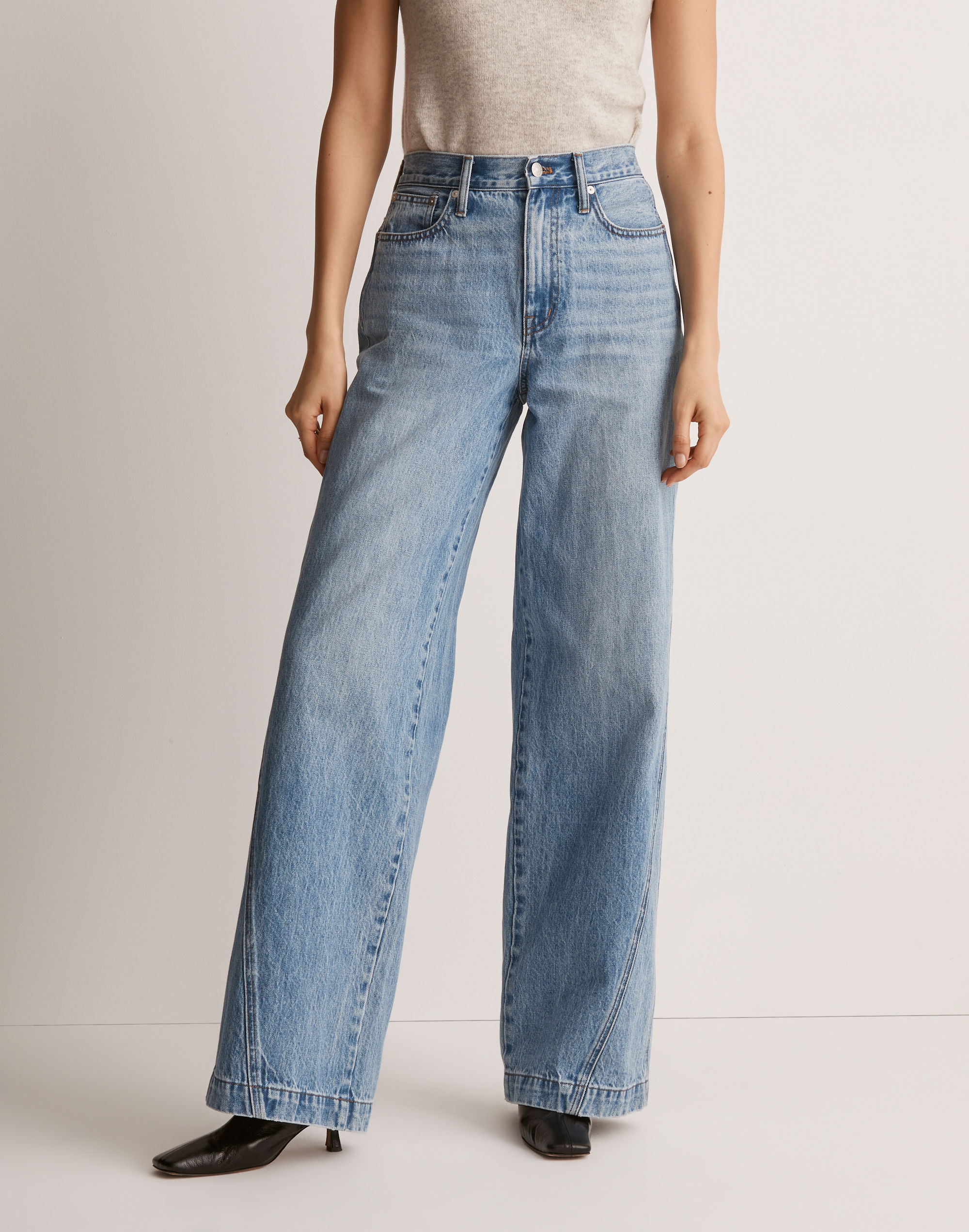 Superwide-Leg Jeans in Parson Wash: Inset Edition