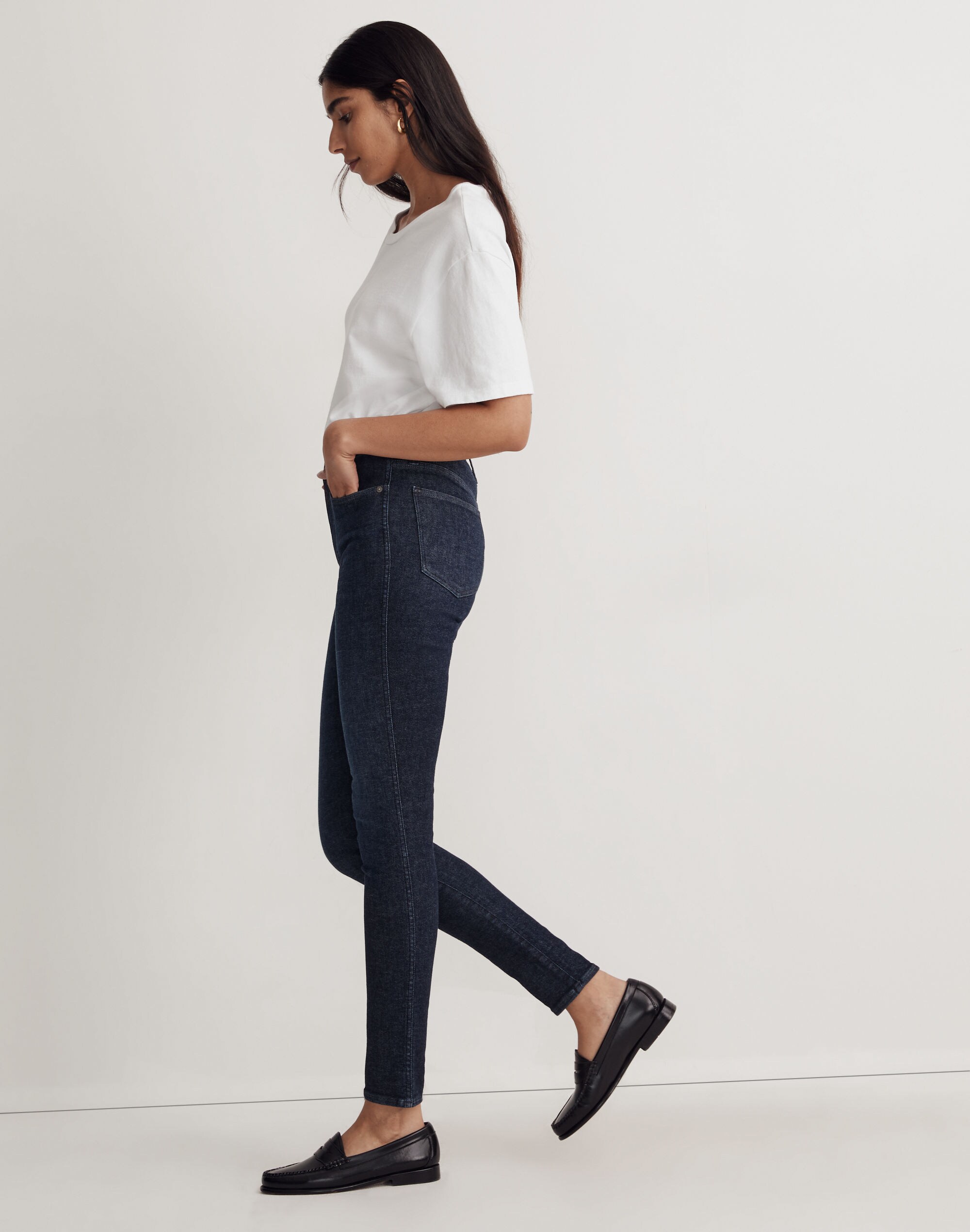 10" High-Rise Skinny Jeans in Bensley Wash