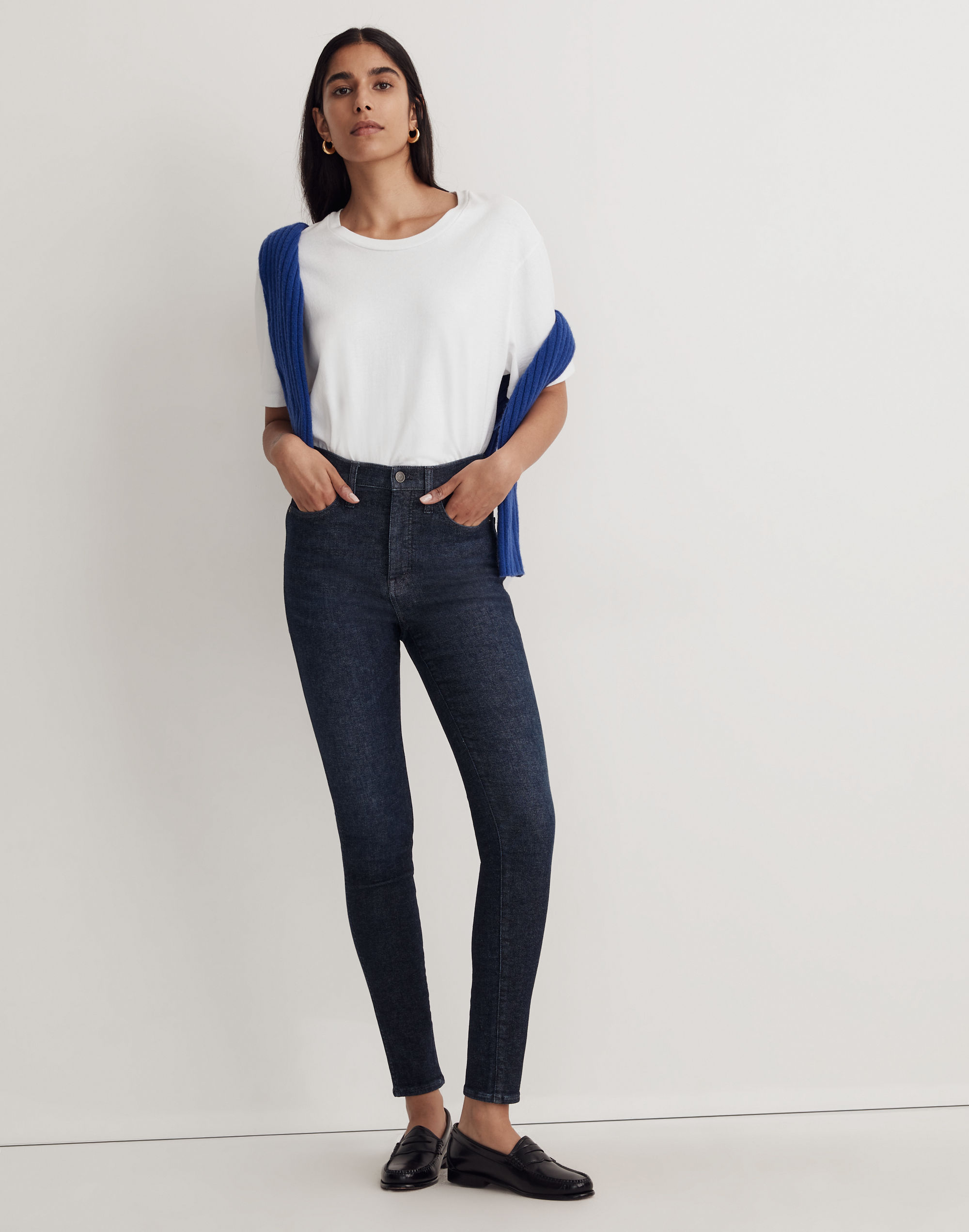 10" High-Rise Skinny Jeans in Bensley Wash