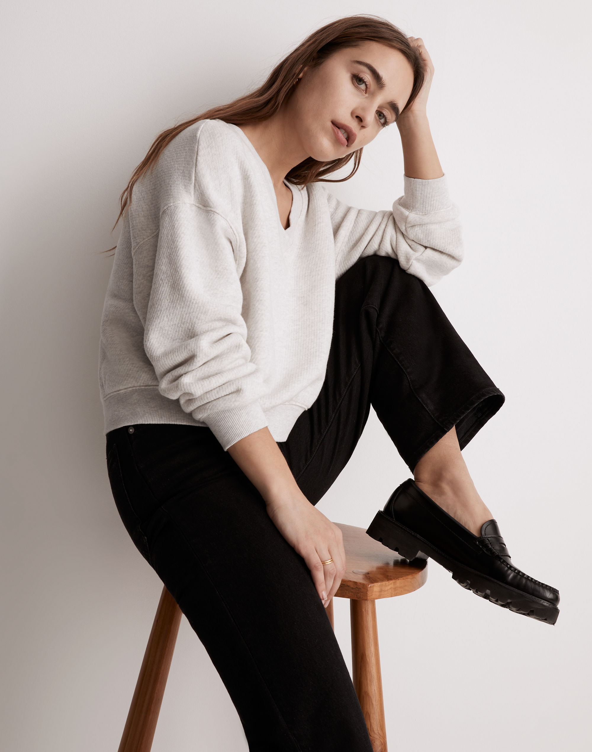 MWL Airyterry V-Neck Sweatshirt