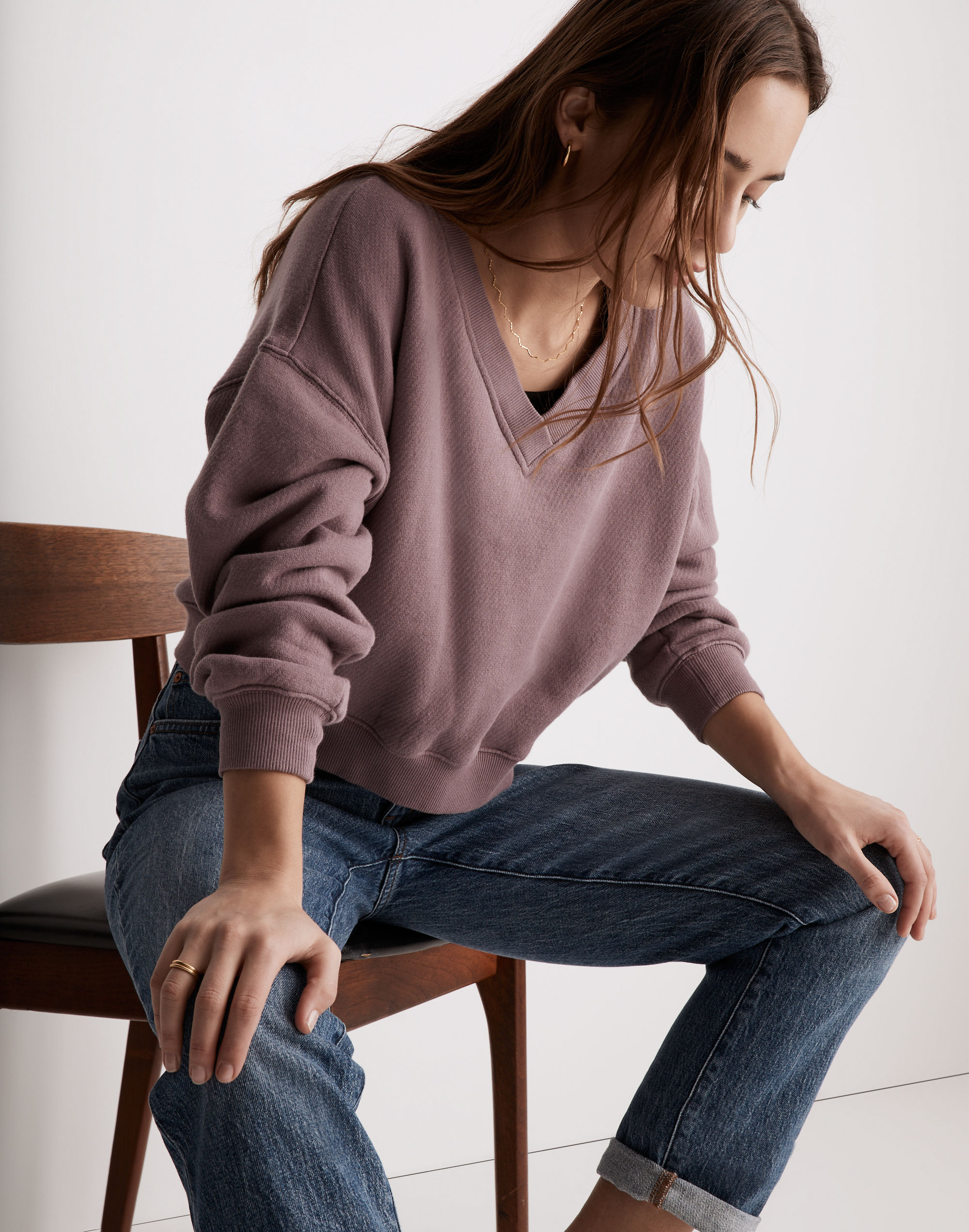 MWL Airyterry V-Neck Sweatshirt