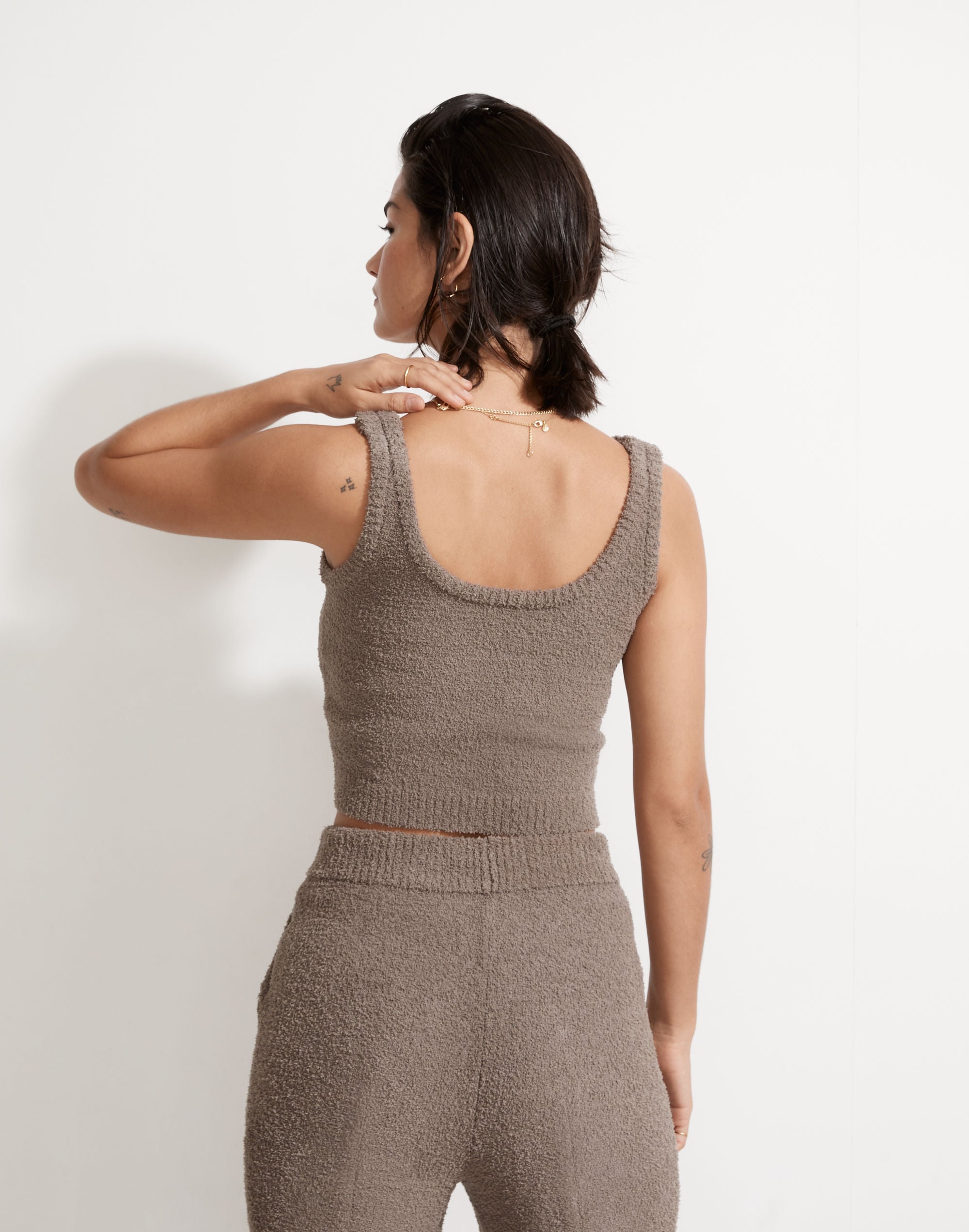 MWL Boucl&eacute; Square-Neck Tank Top